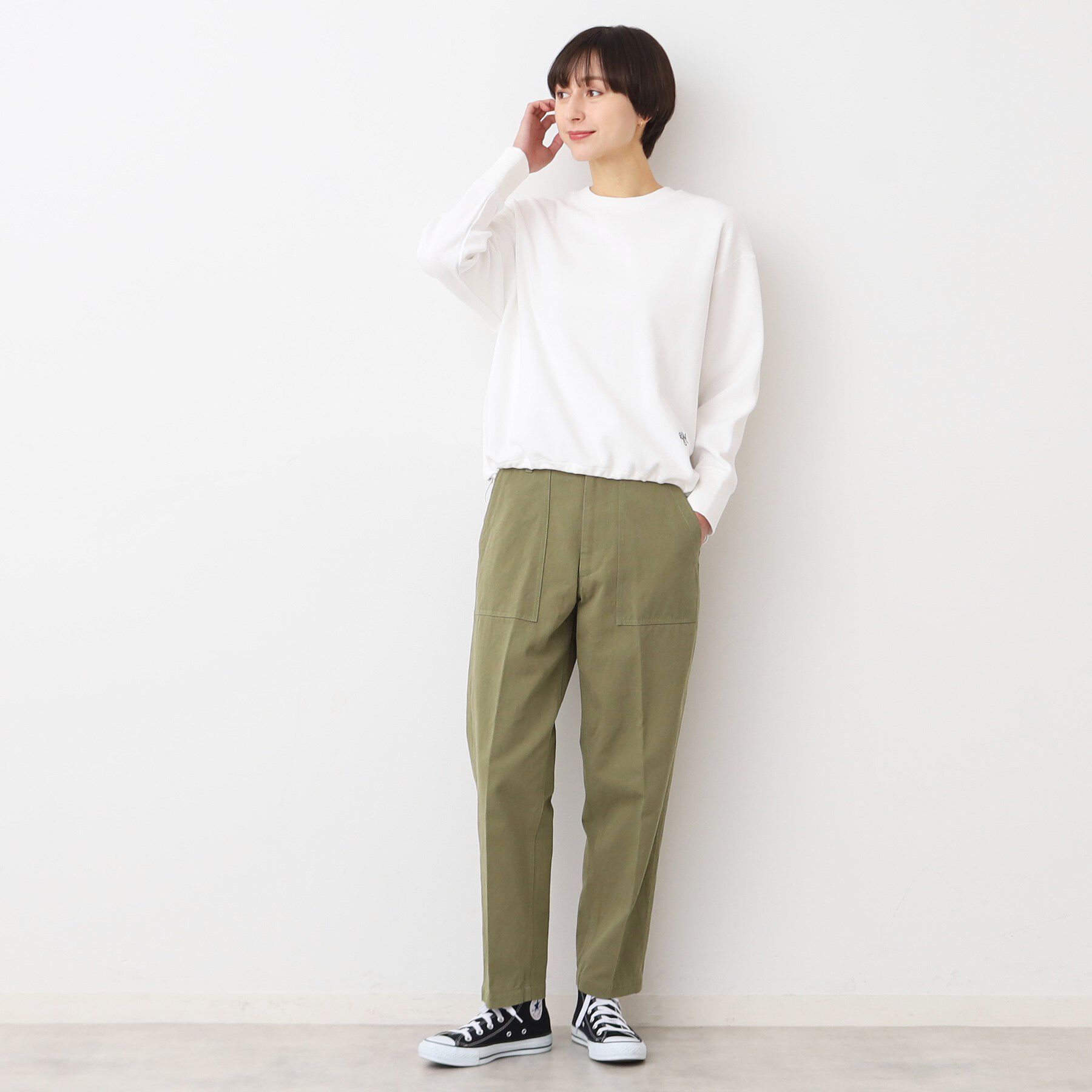 Dessin「【洗える】ドローコード付きカットソー（XS～L）」|Tシャツ・カットソー|