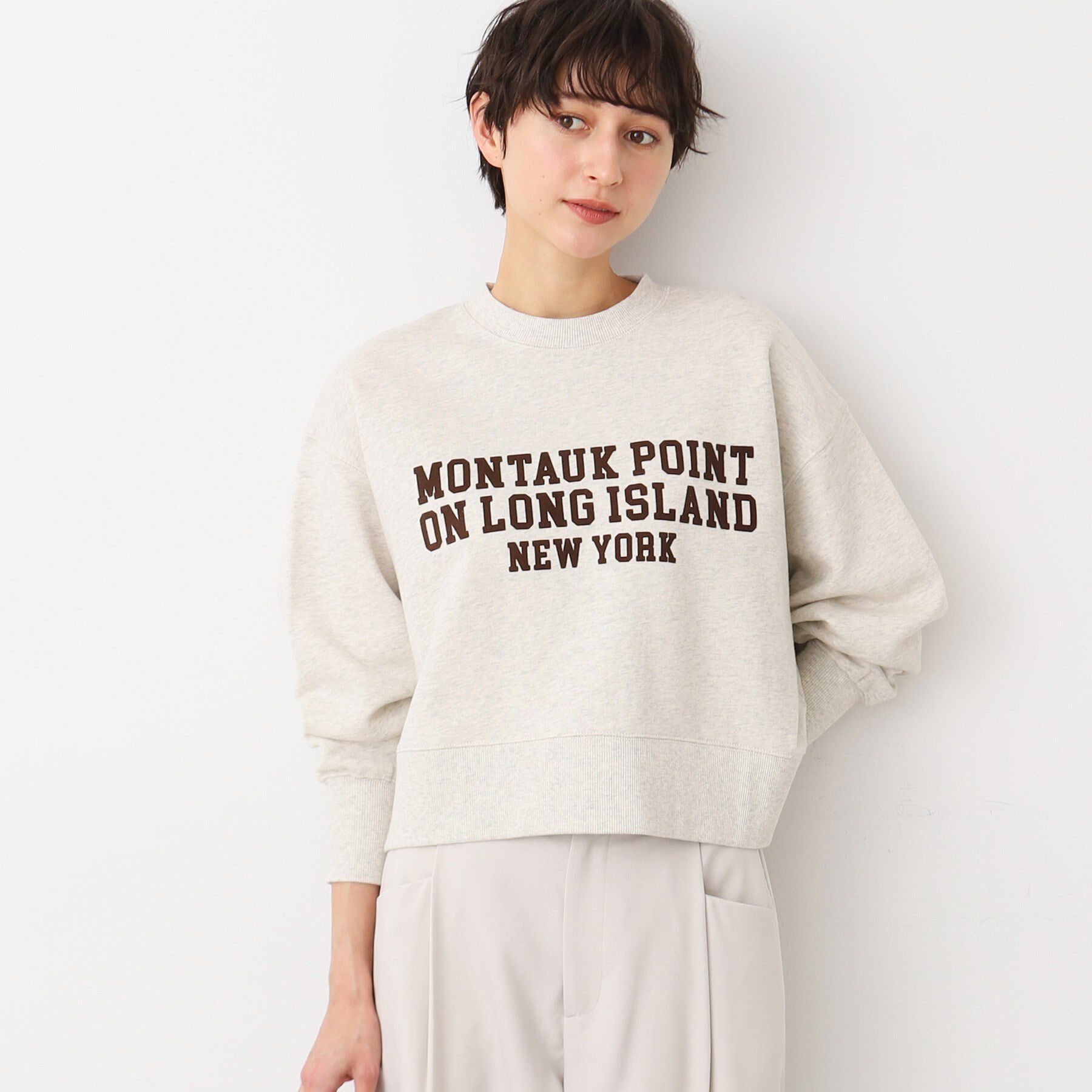 Dessin「【洗える】ロゴスウェット（S～L）」|Tシャツ・カットソー|グレージュ(050)