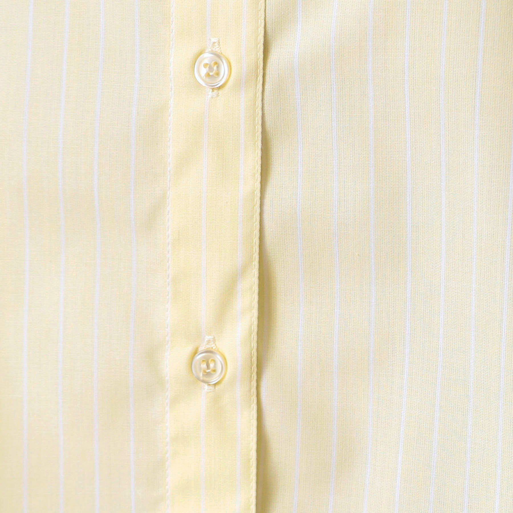 Dessin「【洗える】バンドカラーストライプシャツ（XS～L）」|シャツ・ブラウス|