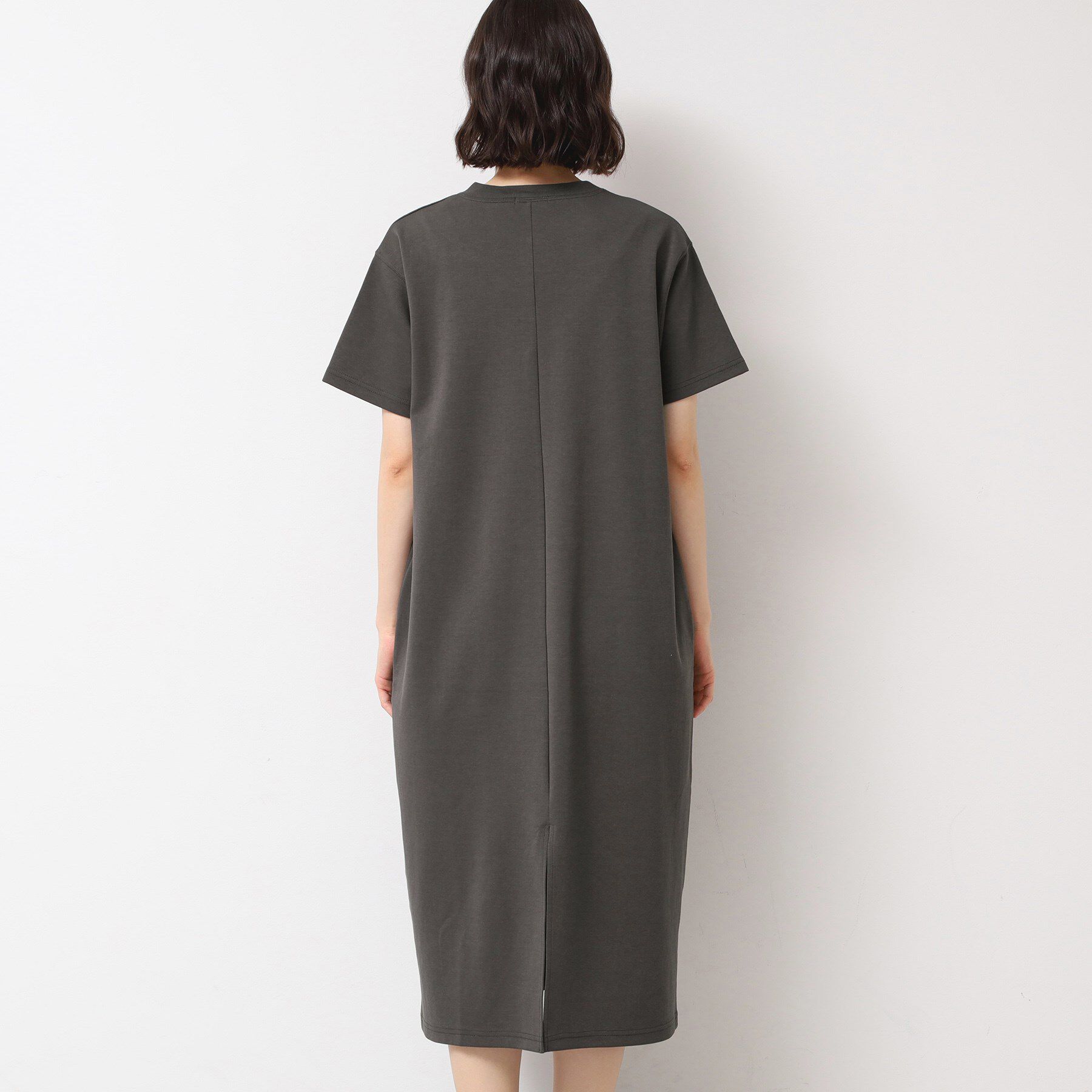 Dessin「【洗える】ヘンリーネックジャージワンピース」|ワンピース|