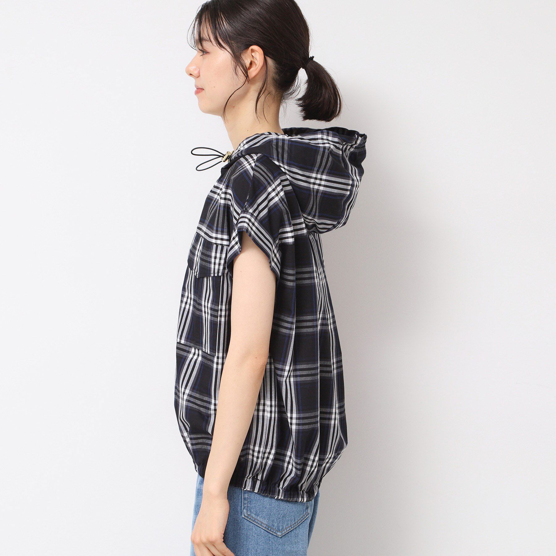 Dessin「【洗える】ハーフジップフーディーシャツ」|シャツ・ブラウス|