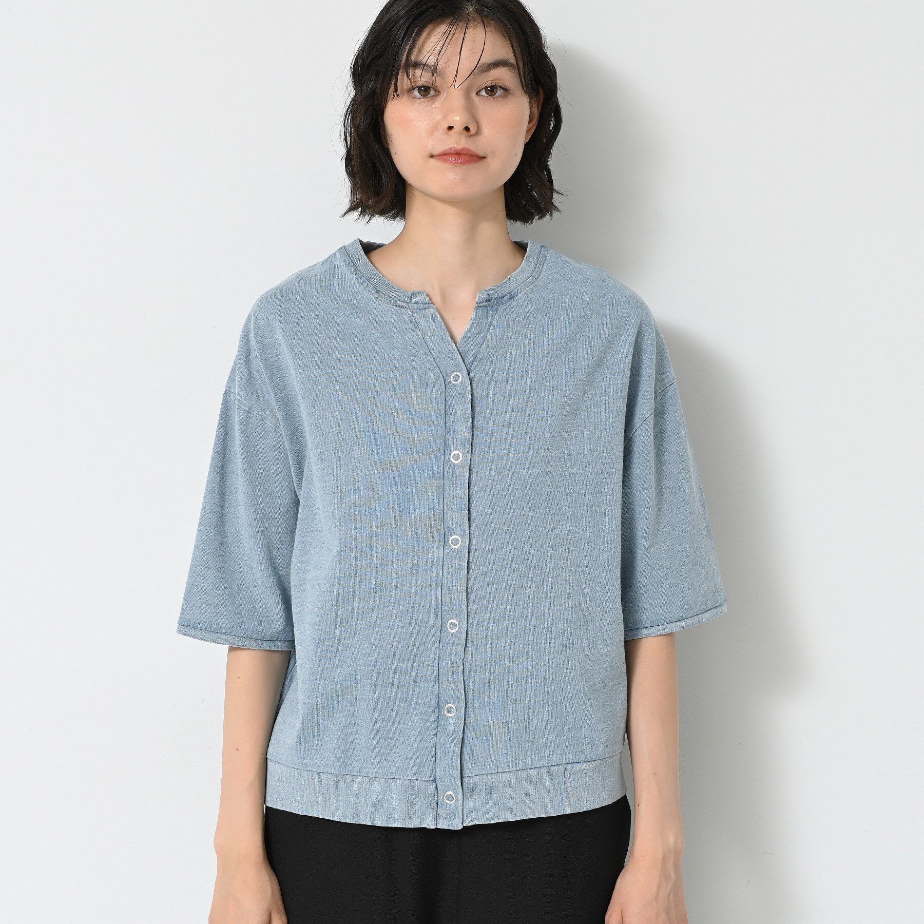 Dessin「【洗える】インディゴデニム調カーディガン」|カーディガン|