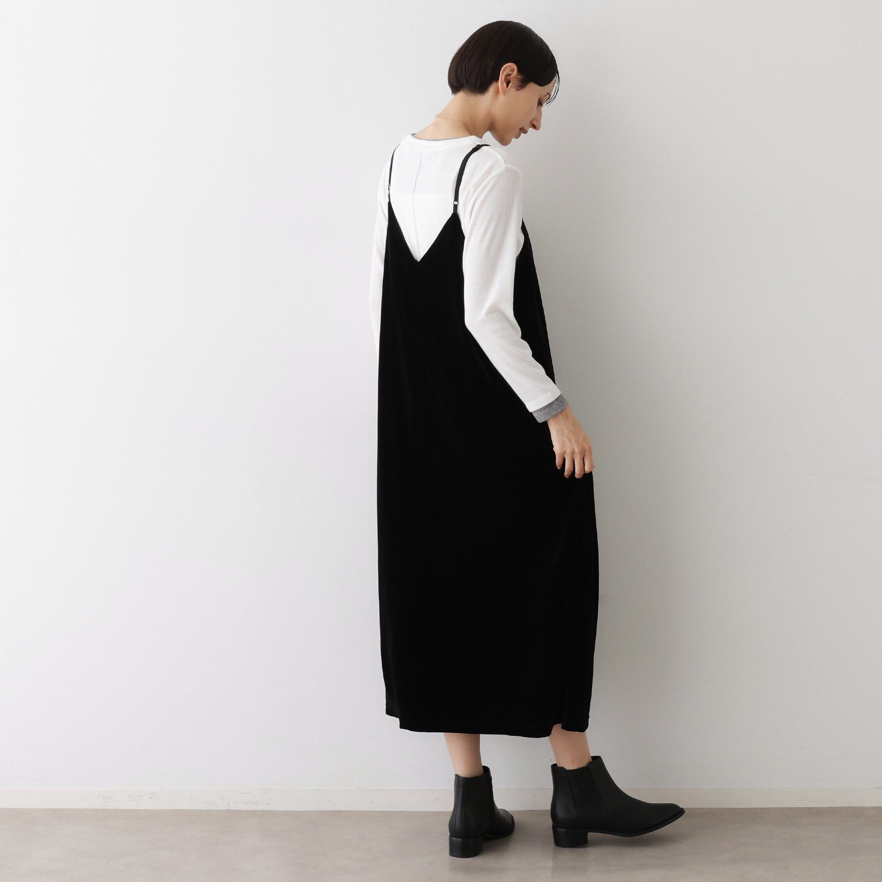 Dessin「【前後2WAY/洗える】ベロアワンピース」|ワンピース|