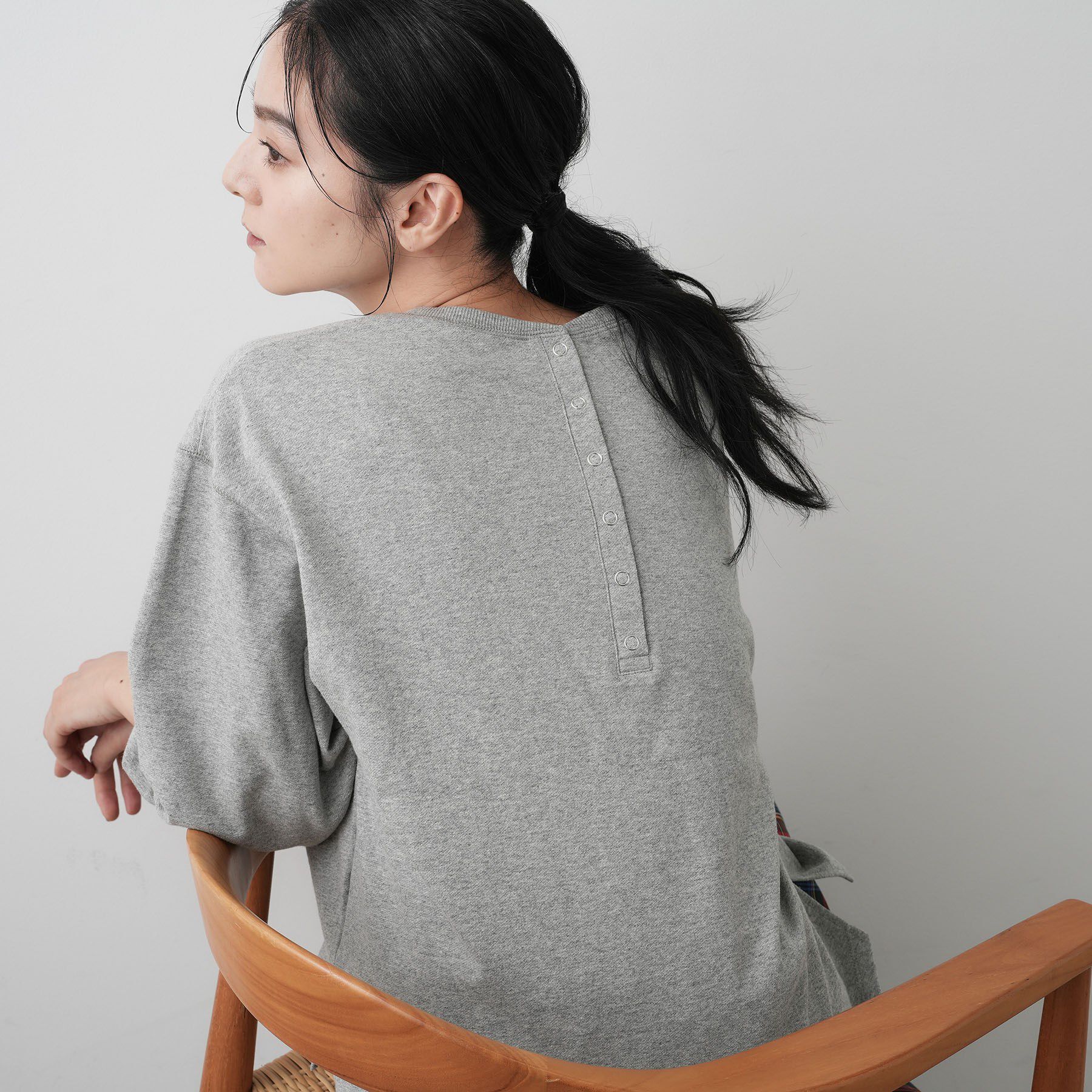 Dessin「【360度可愛い・洗える】バックヘンリーカットソー」|Tシャツ・カットソー|