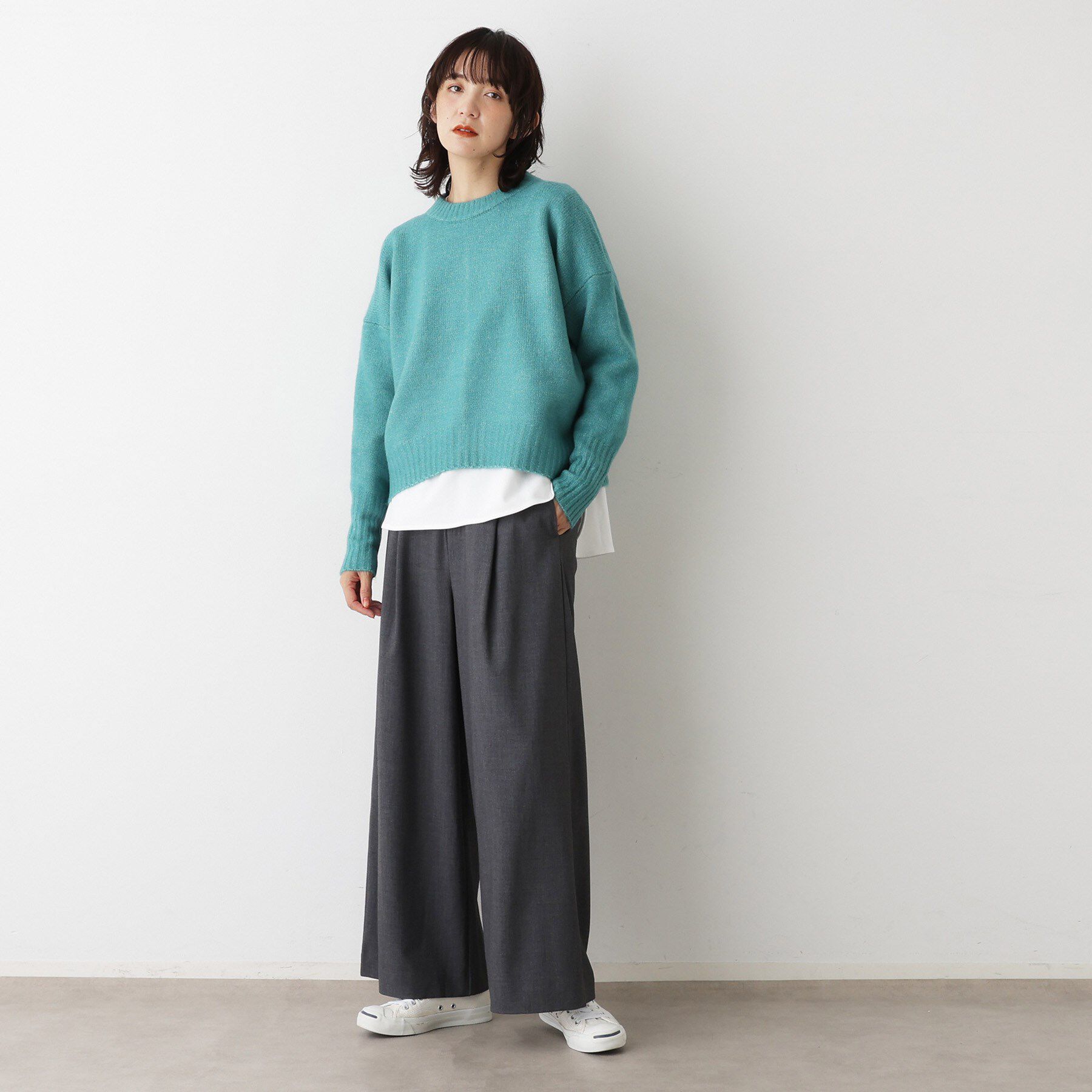 Dessin「【洗える】クルーネックワイドニット」|ニット・セーター|