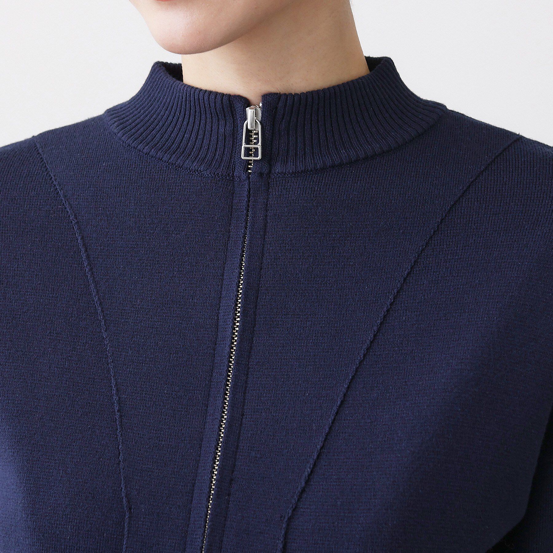 Dessin「【洗える】ジップニットカーディガン」|カーディガン|