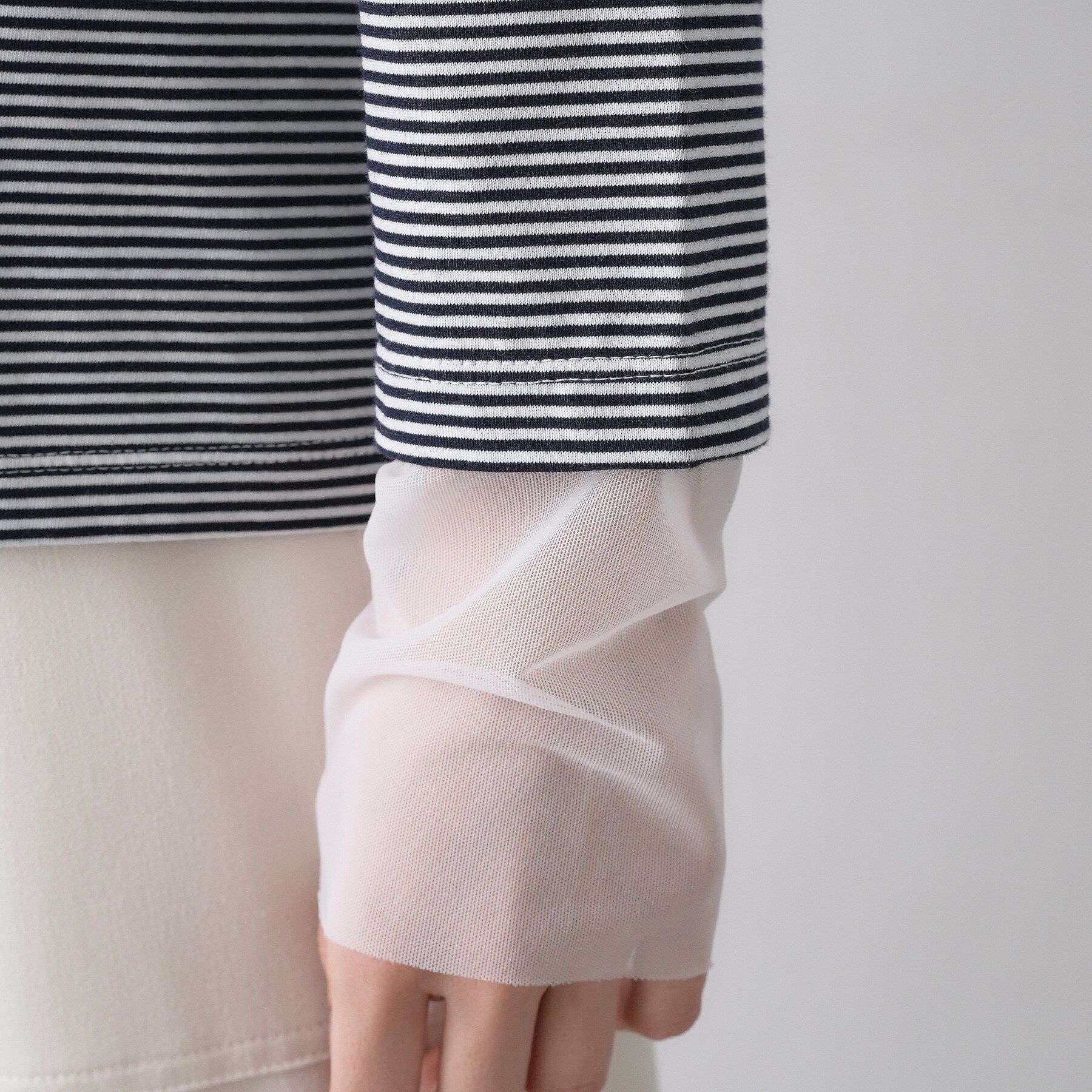 Dessin「【洗える】シアーチュールポイントカットソー」|Tシャツ・カットソー|