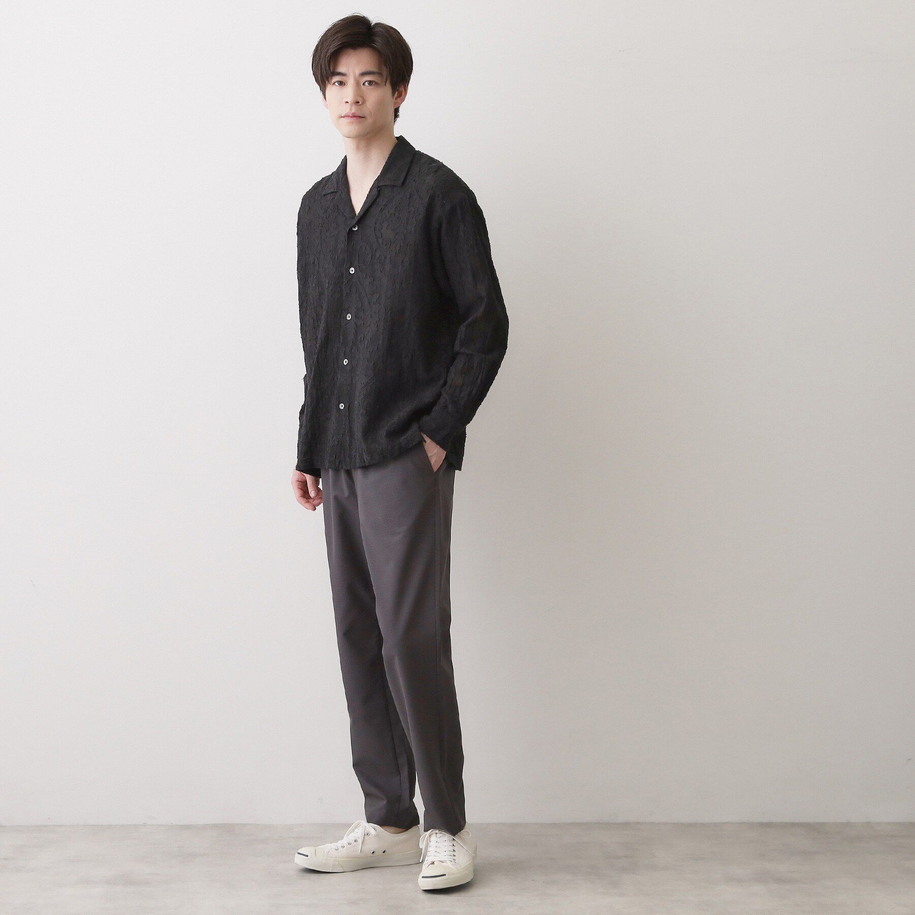 Dessin「【洗える】インド刺繍コットン開襟シャツ」|シャツ・ブラウス|