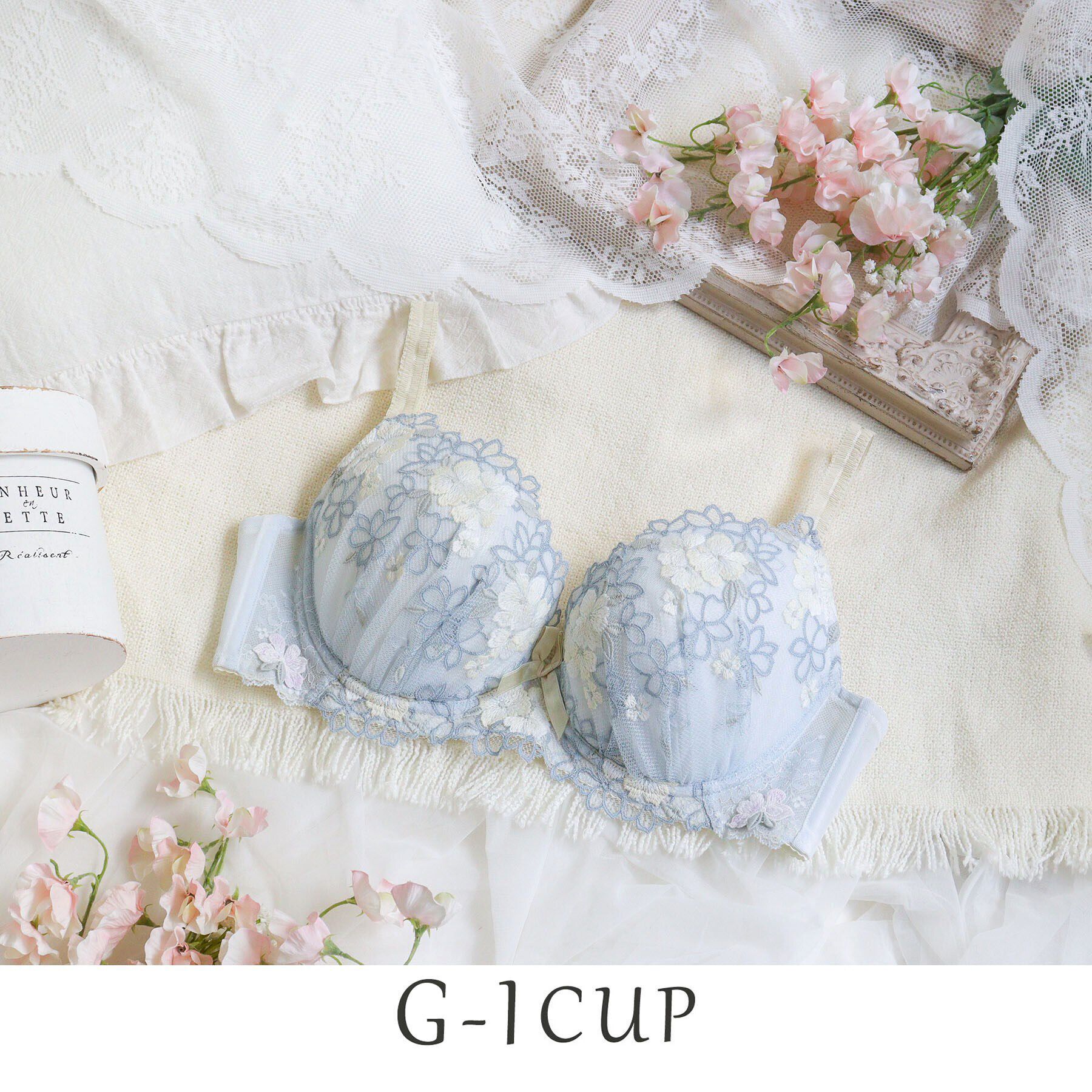 Risa Magli「フロール ブラジャー（G-I）＜バストアップタイプ＞」|インナー|サックスブルー(09