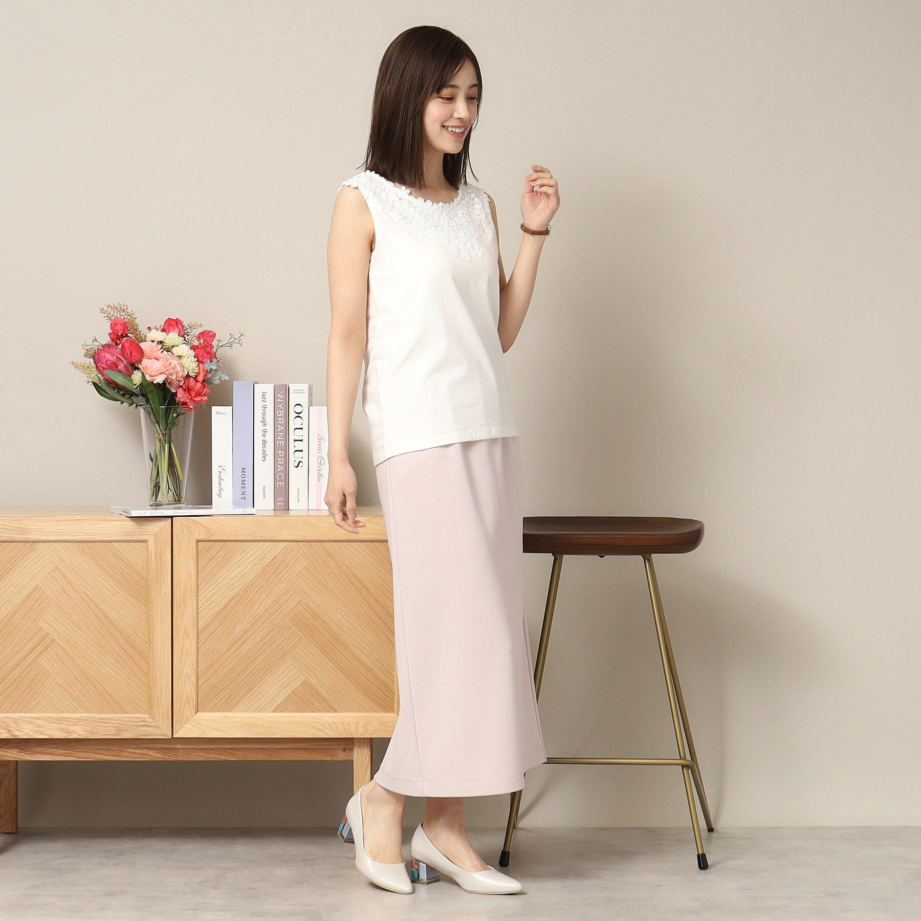 ITS&rsquo;DEMO「【洗濯機OK】レースタンクトップ」|キャミソール|