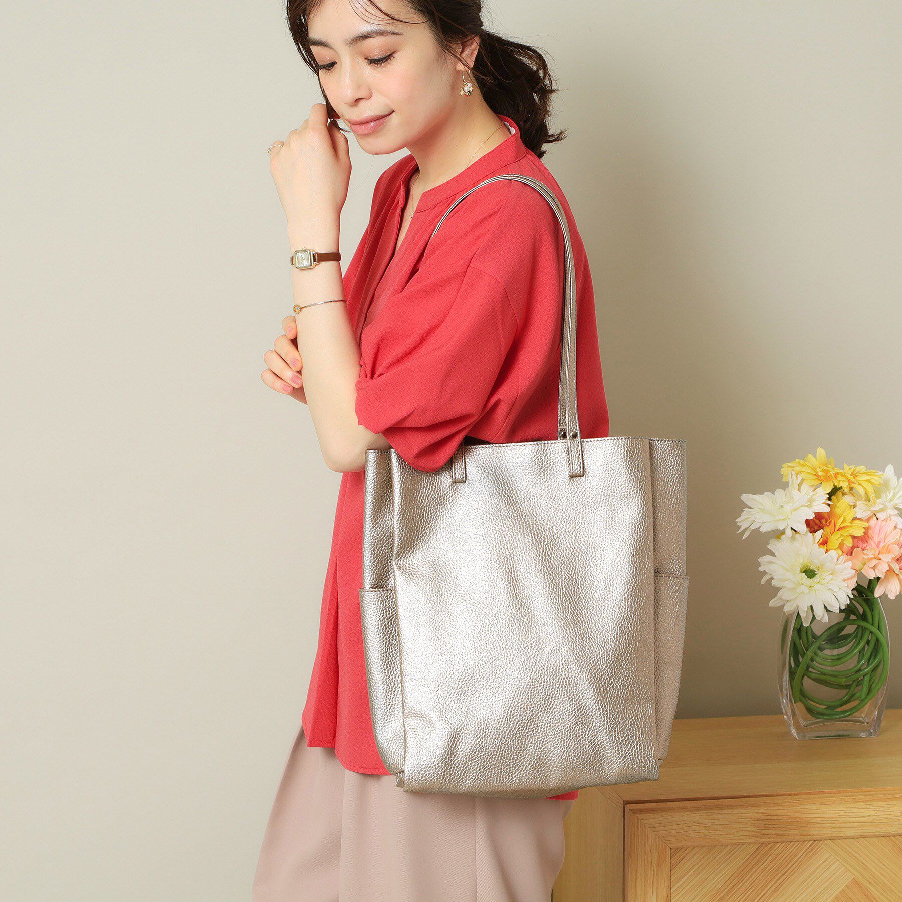 ITS&rsquo;DEMO「【A4対応】縦型三層トート」|トートバッグ|