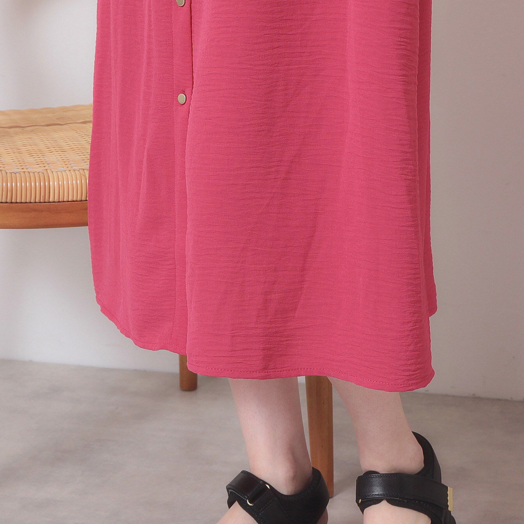 ITS&rsquo;DEMO「【接触冷感／吸水速乾／洗濯機OK】イージーケア前開きワンピース＜ラク服シリーズ＞」|ワンピース|