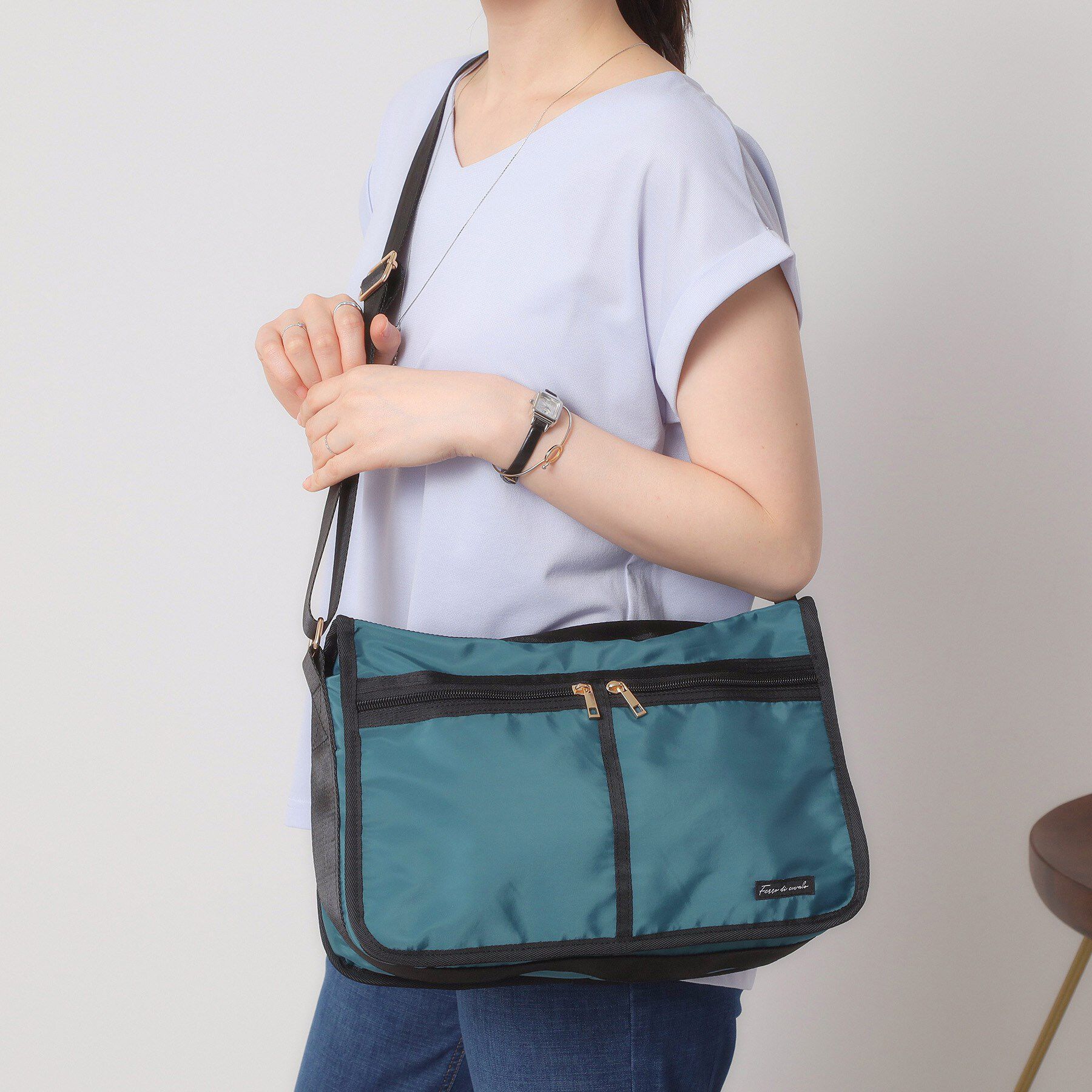 ITS&rsquo;DEMO「【マチ調整／花粉防止】ノーチェショルダー」|ショルダー・メッセンジャー|ブルーグリーン(09