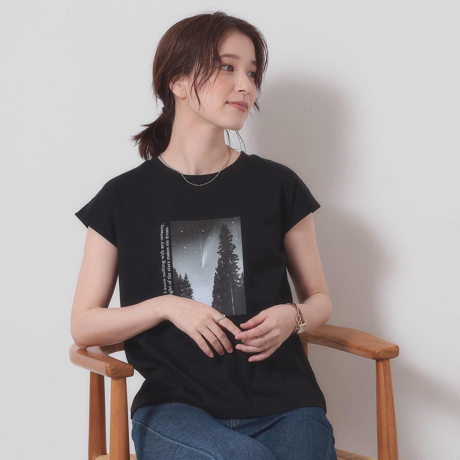 ITS&rsquo;DEMO「【手洗い可】フォトフレンチTシャツ」|Tシャツ・カットソー|