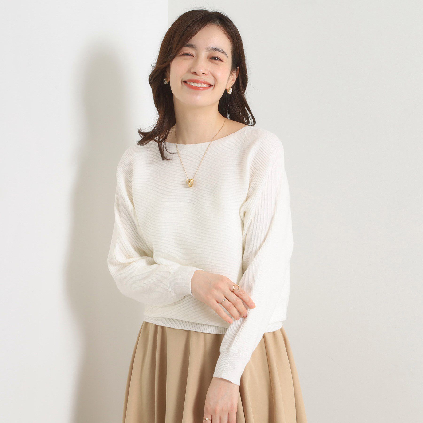 ITS&rsquo;DEMO「【手洗い可】アンジェリーナラメリブドルマンニット」|ニット・セーター|