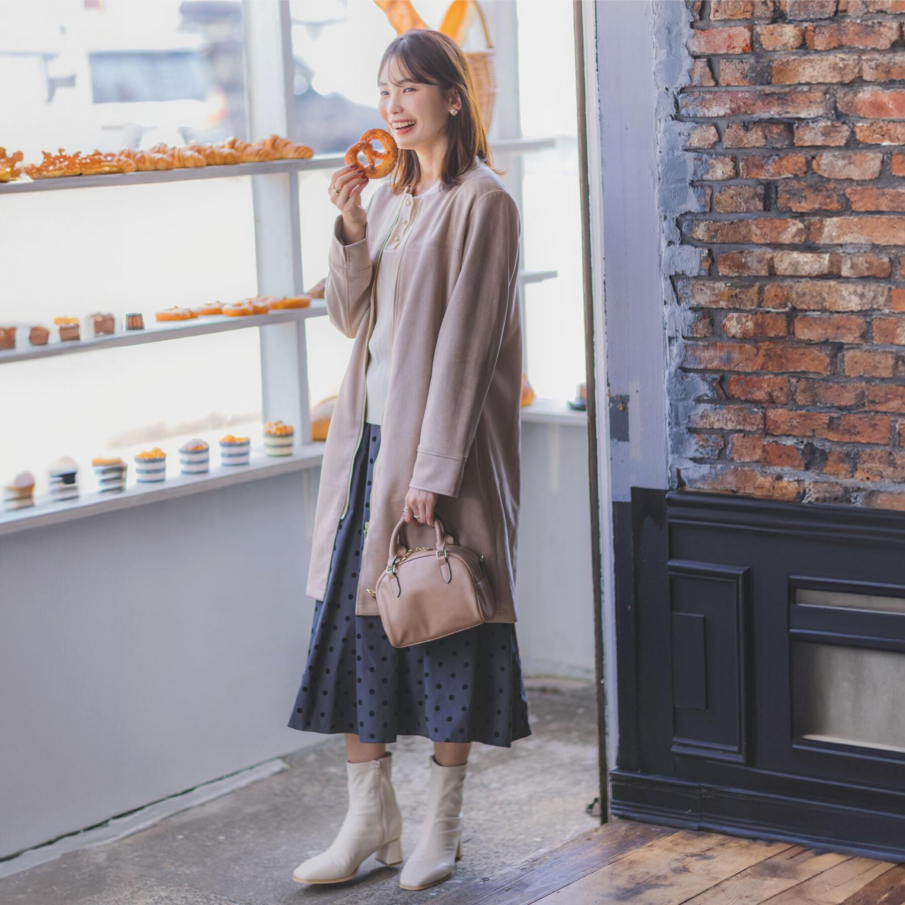 ITS&rsquo;DEMO「【手洗い可】フロッキードットスカート」|スカート|