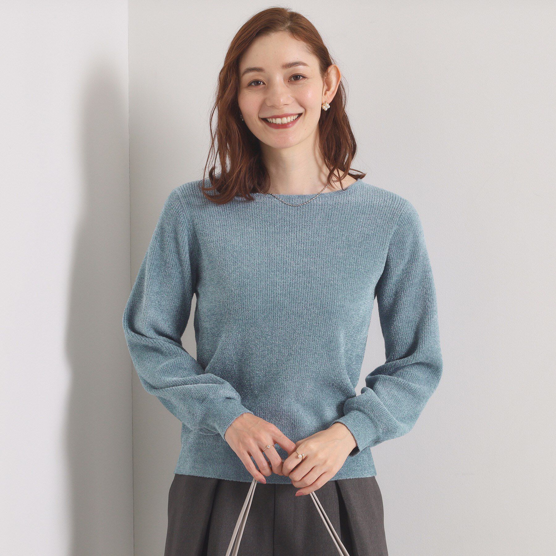 ITS&rsquo;DEMO「【毛玉防止／洗濯機OK】ボートネックモールニット」|ニット・セーター|