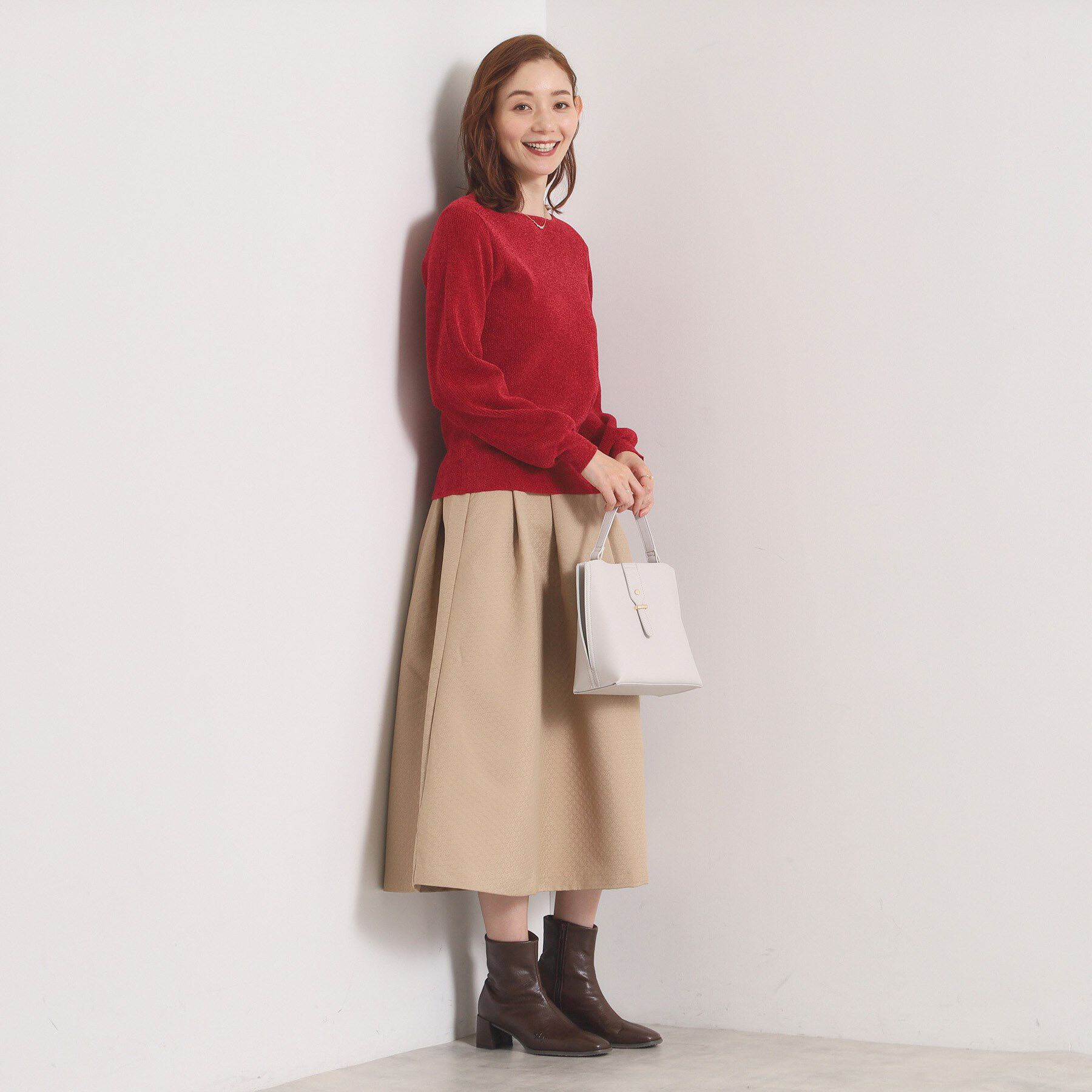 ITS&rsquo;DEMO「【毛玉防止／洗濯機OK】ボートネックモールニット」|ニット・セーター|