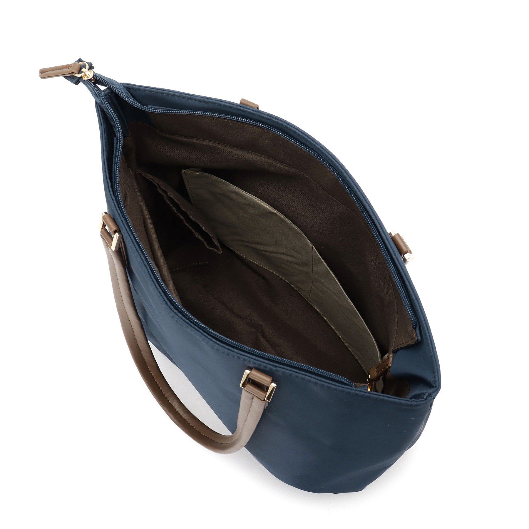 ITS&rsquo;DEMO「【収納アドバイザー監修】合皮コンビA4トート」|トートバッグ|