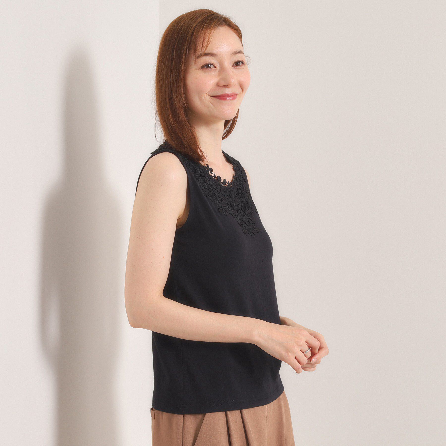 ITS&rsquo;DEMO「【洗濯機OK】レースタンクトップ」|キャミソール|