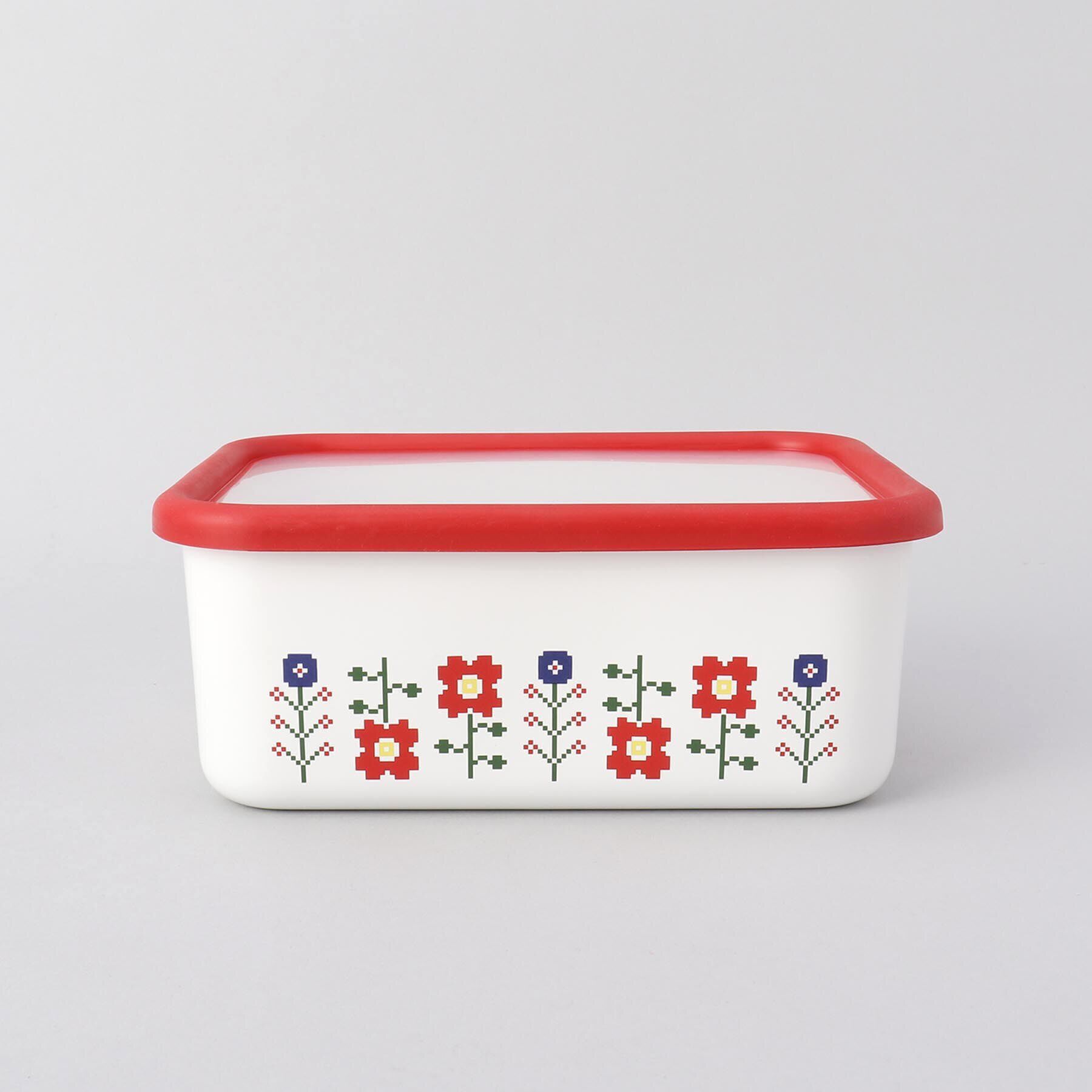 212 KITCHEN STORE「ミーサ深型角容器Ｌ RD ＜富士ホーロー ＞」|食器・キッチングッズ|