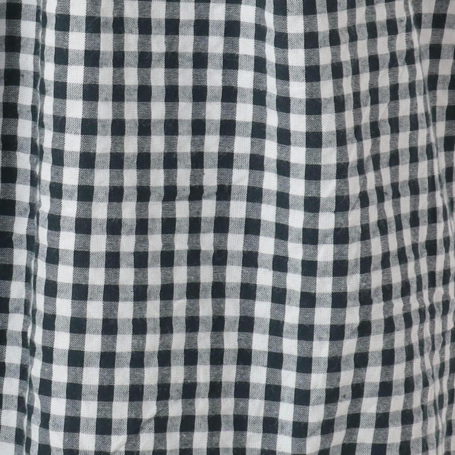 212 KITCHEN STORE「ギンガムサッカーギャザーエプロン BK」|食器・キッチングッズ|