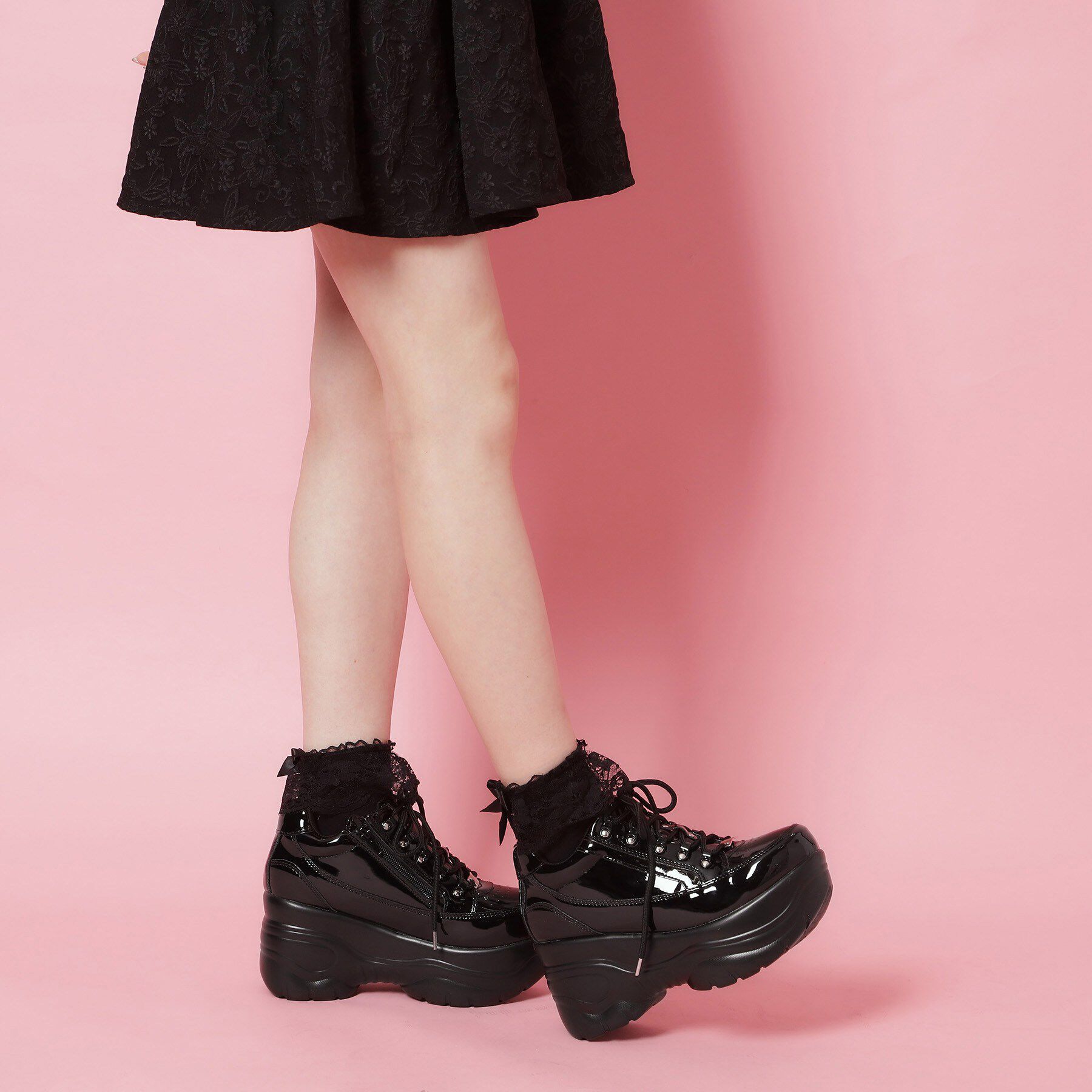 csT&P「＼脱ぎ履きしやすい／ファスナー付厚底スニーカー」|スニーカー|