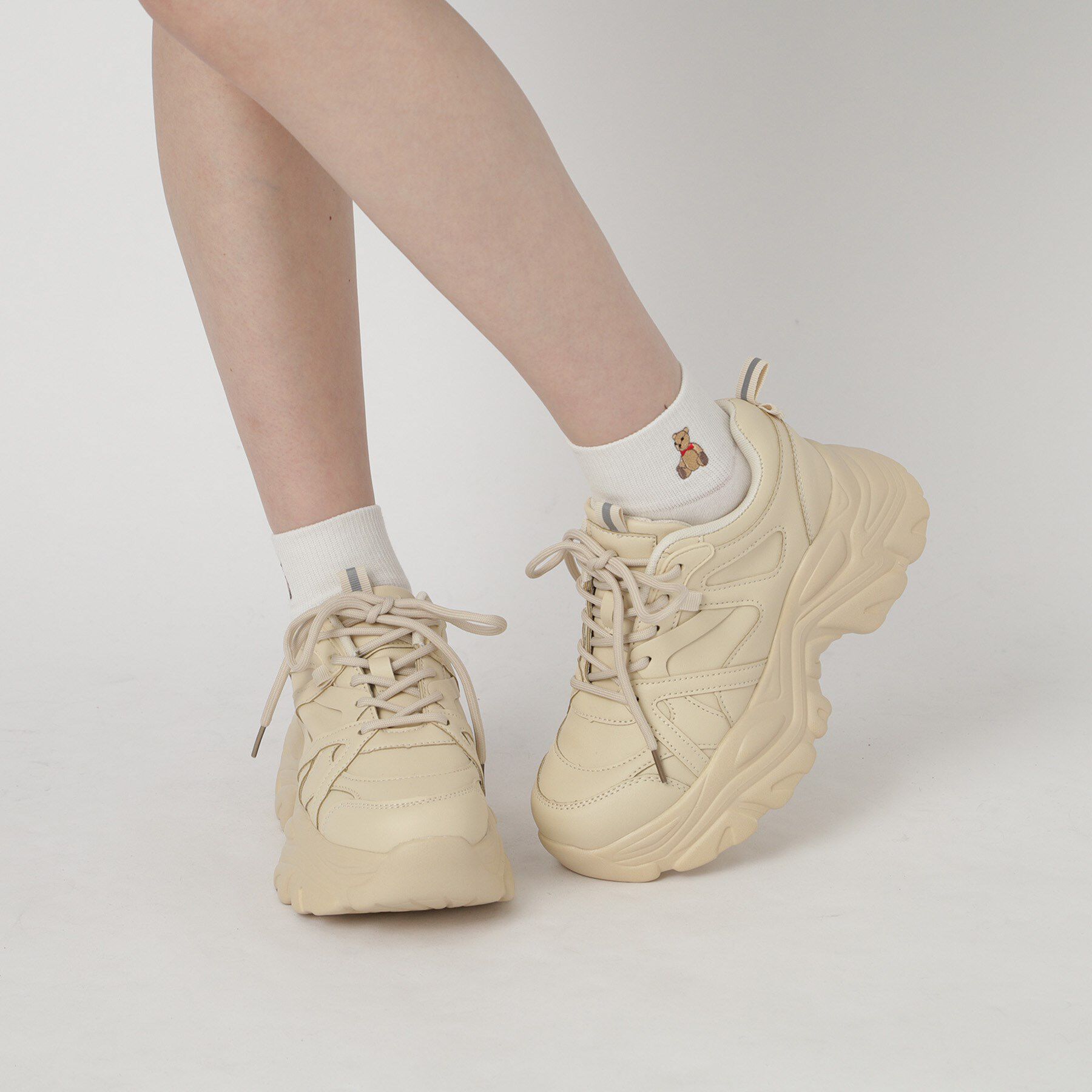 csT&P「【2WAYチェーン付き】軽量ボリュームソール厚底スニーカー」|スニーカー|