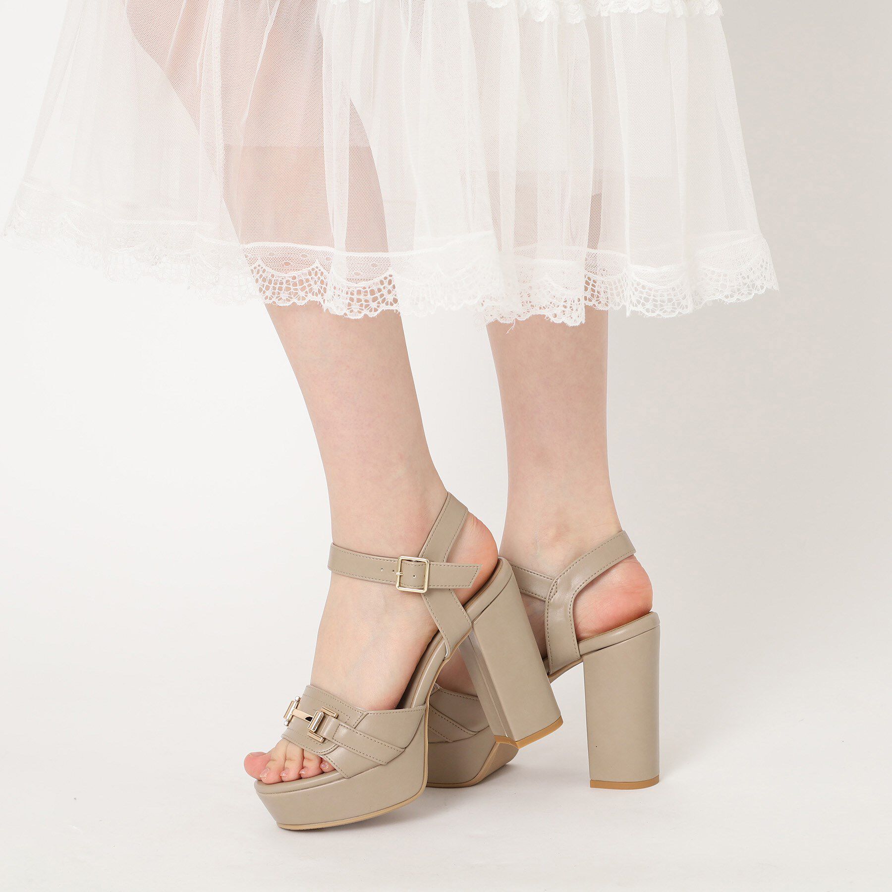 ESPERANZA「アッパービット厚底ヒールサンダル」|サンダル|