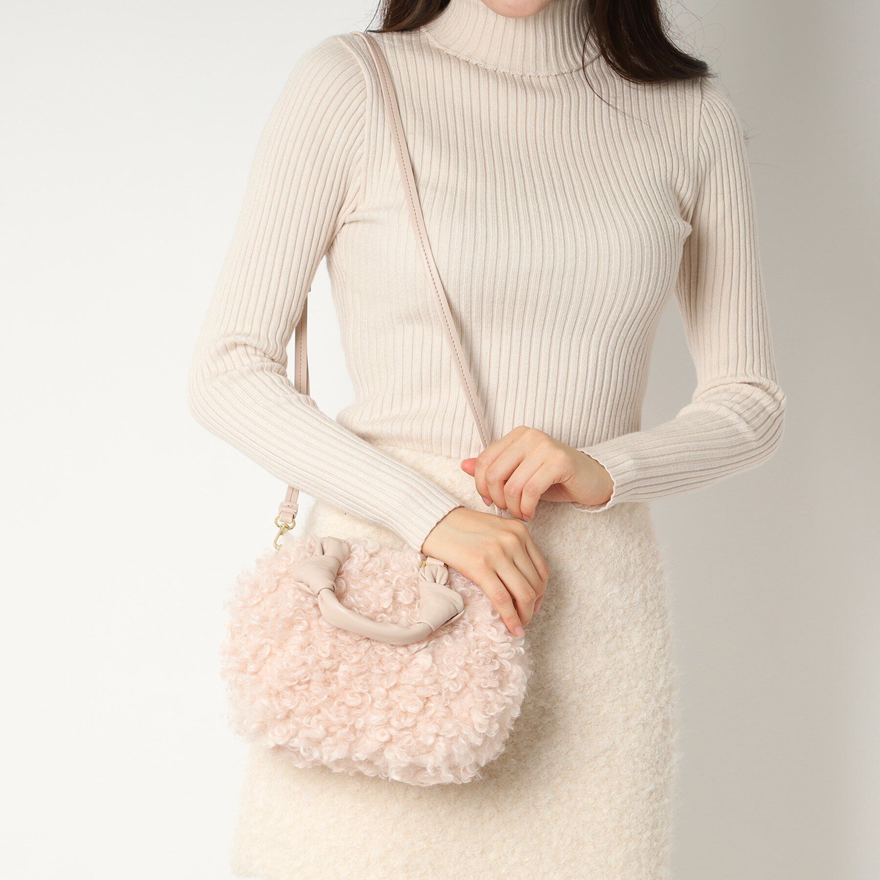 ESPERANZA「シアリングフェイクファーバッグ」|ハンドバッグ|