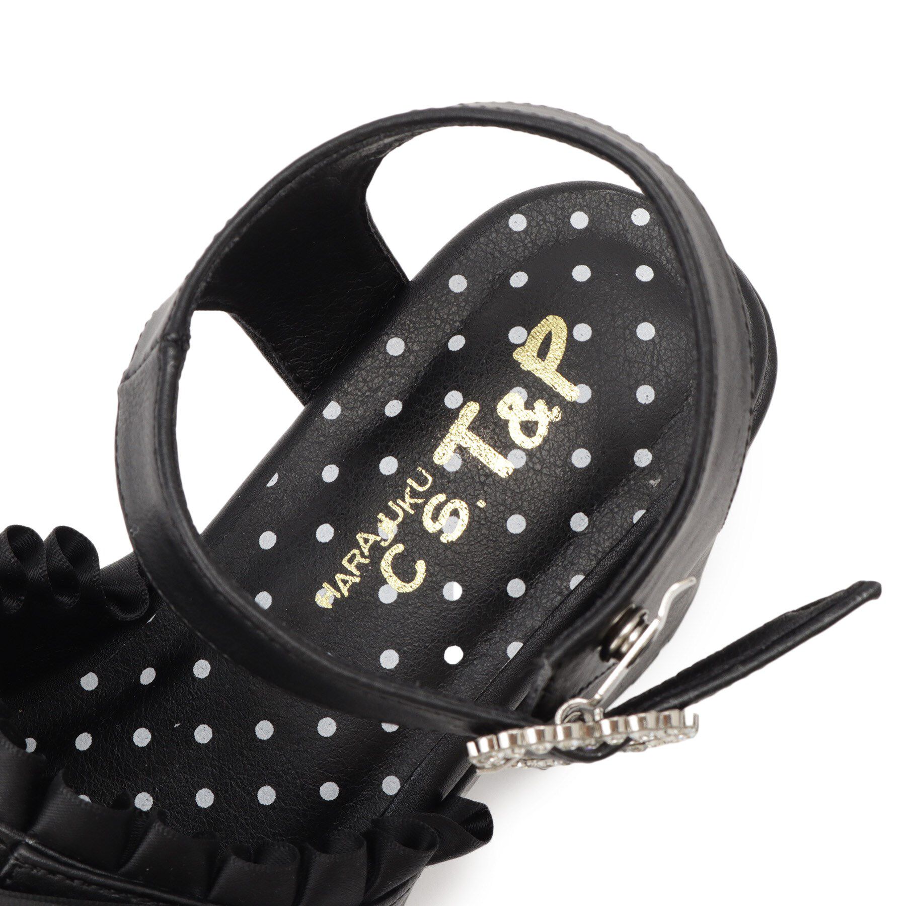 csT&P「地雷系 厚底リボンレースアップサンダル」|サンダル|