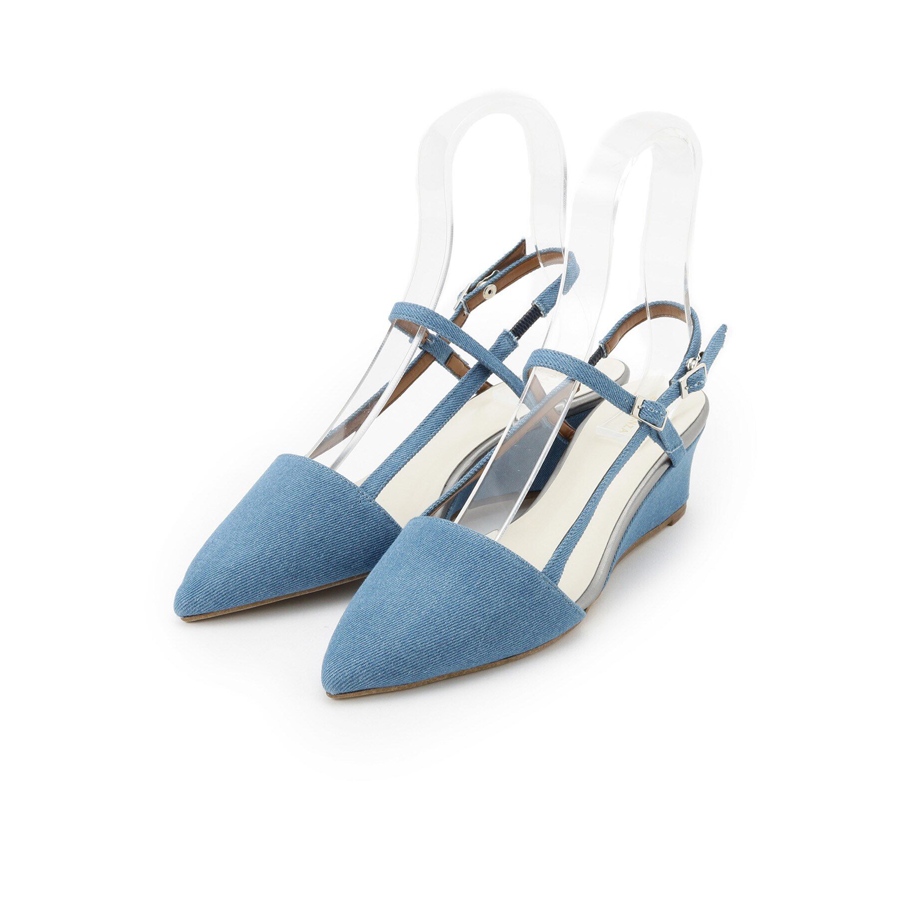 ESPERANZA「ウェッジソールバックストラップパンプス」|パンプス|ブルー(393)