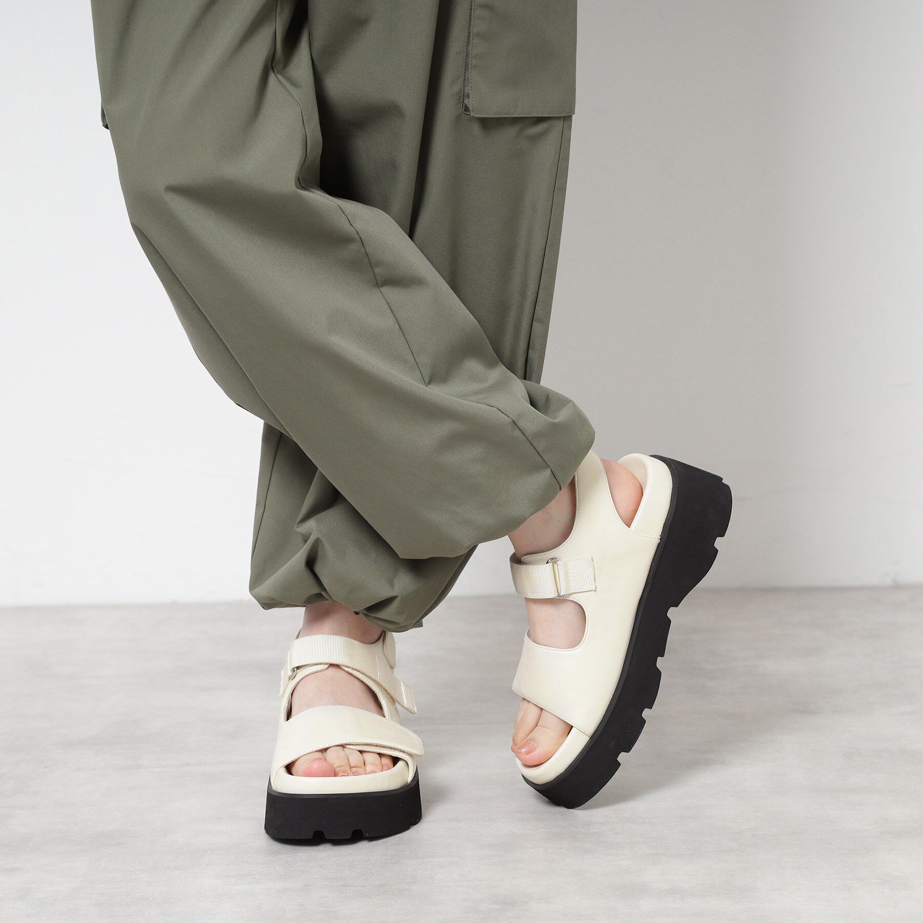 ESPERANZA「ダブルベルト厚底サンダル」|サンダル|