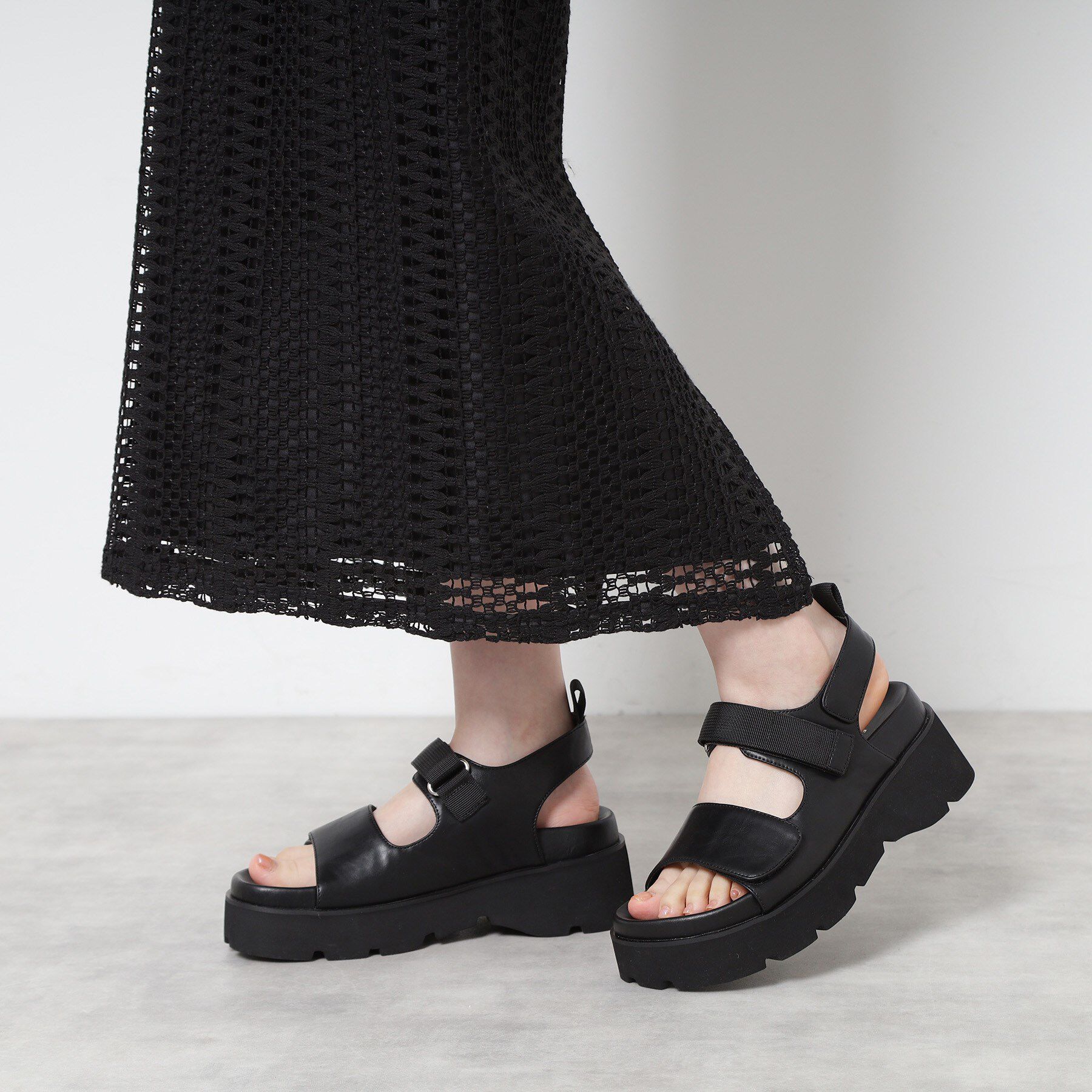 ESPERANZA「ダブルベルト厚底サンダル」|サンダル|