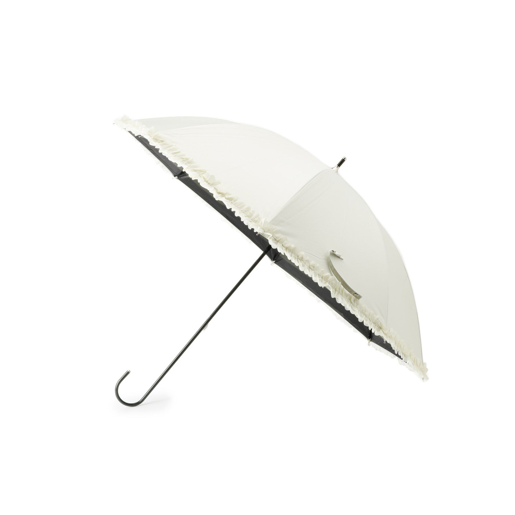 Ober Tashe「カットフリル日傘／晴雨兼用／長傘」|傘|ホワイト(001)