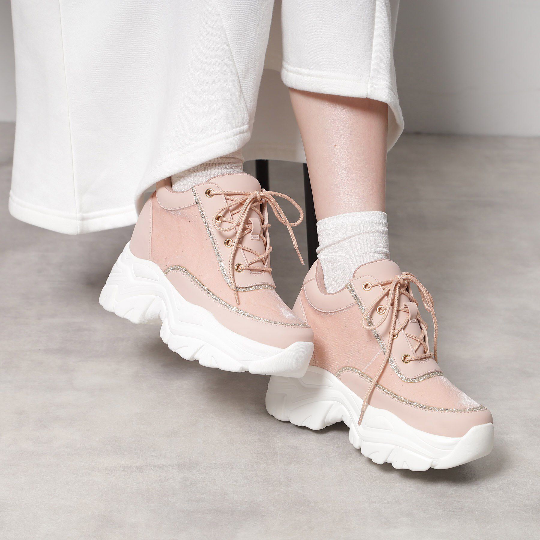 ESPERANZA「ベルベットラメスニーカー」|スニーカー|