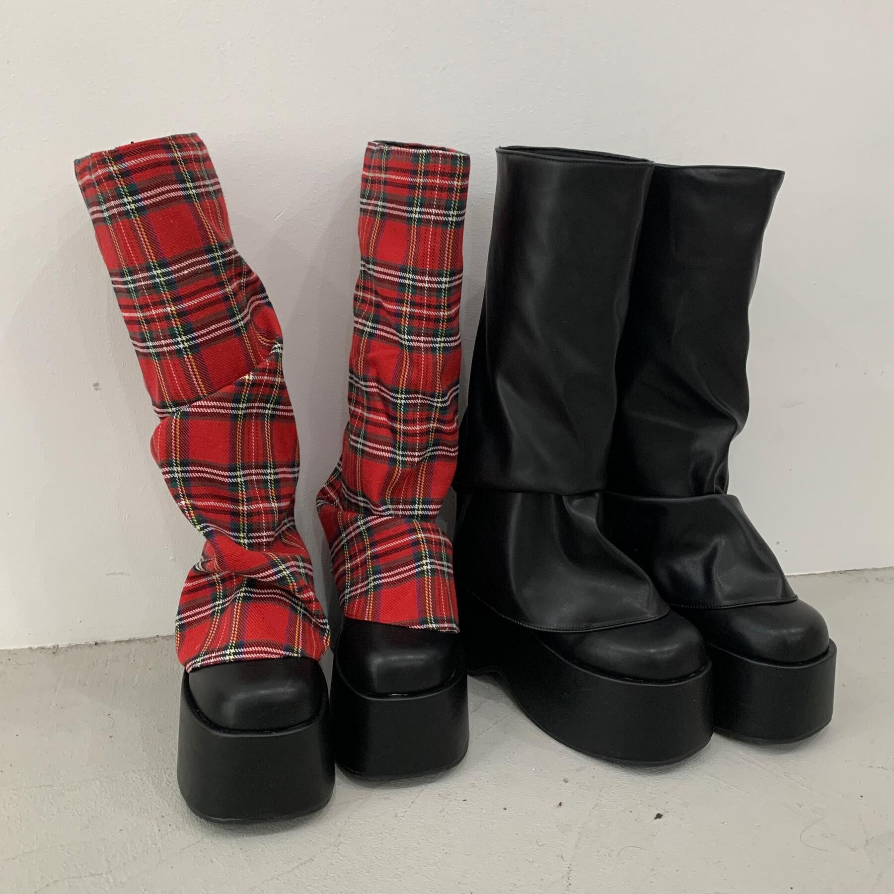 csT&P「厚底ブーツカバーロングブーツ」|ショートブーツ|