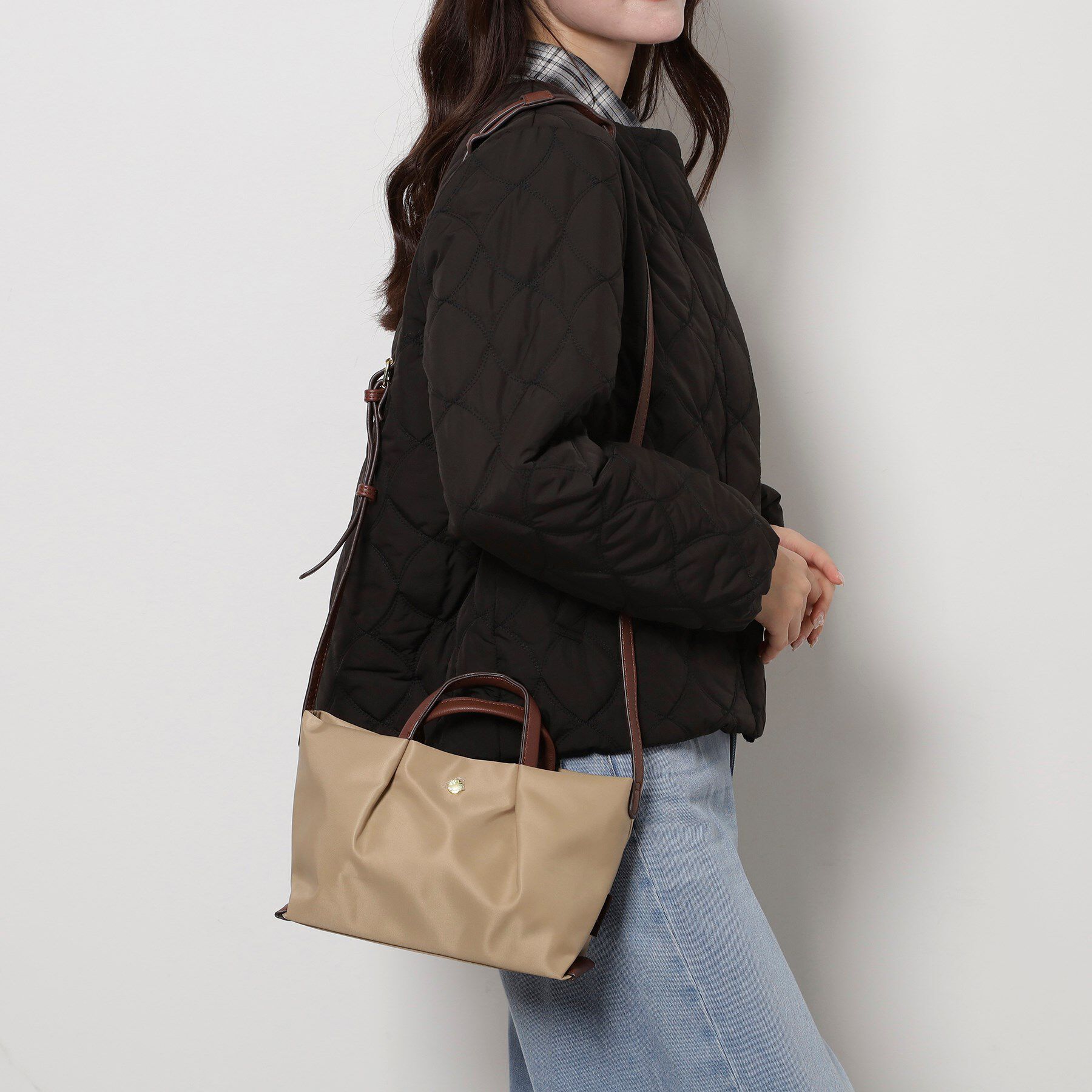 ESPERANZA「肩楽 2WAYミニショルダーギャザーバッグ」|ショルダー・メッセンジャー|