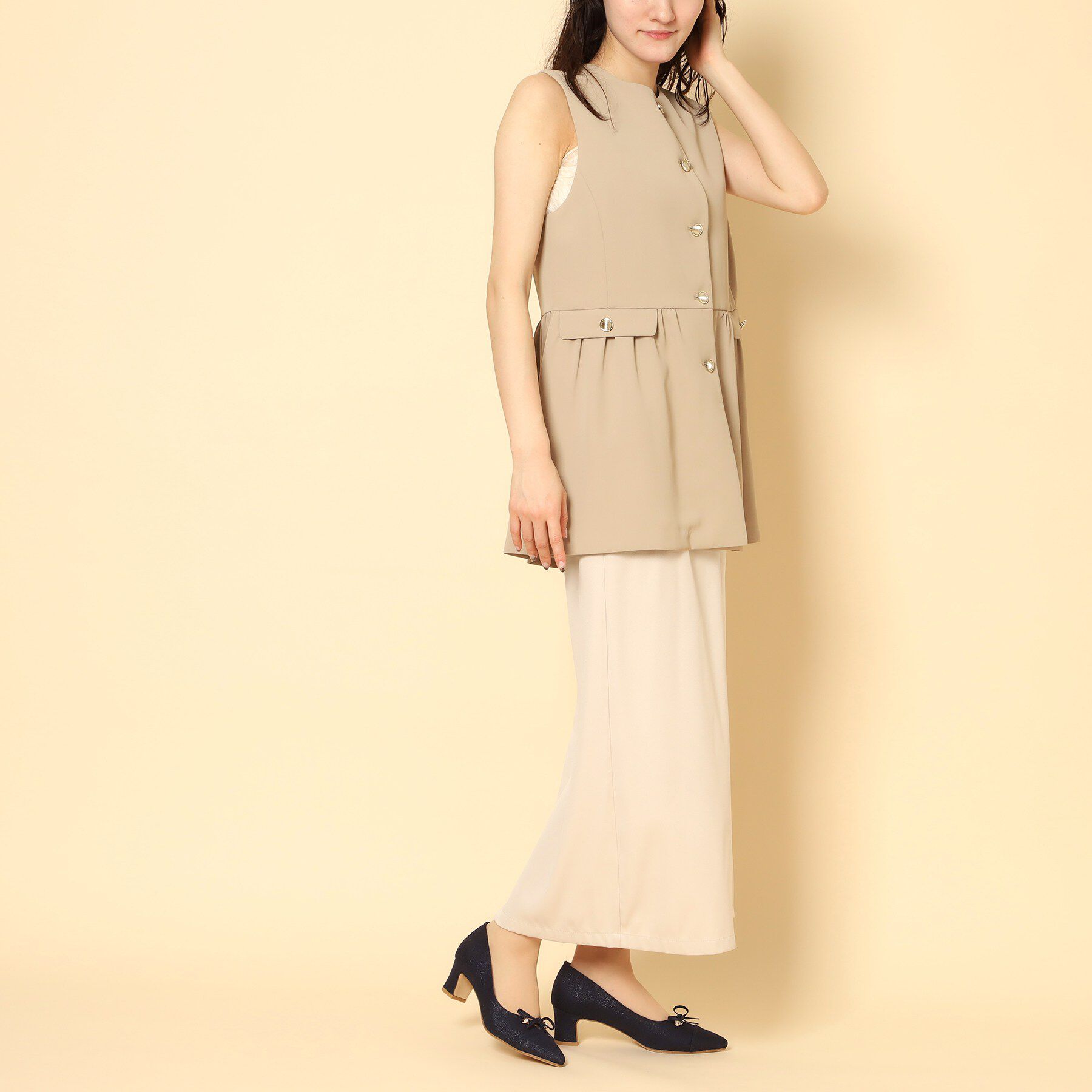 ESPERANZA「ビジューリボンポインテッドパンプス」|パンプス|