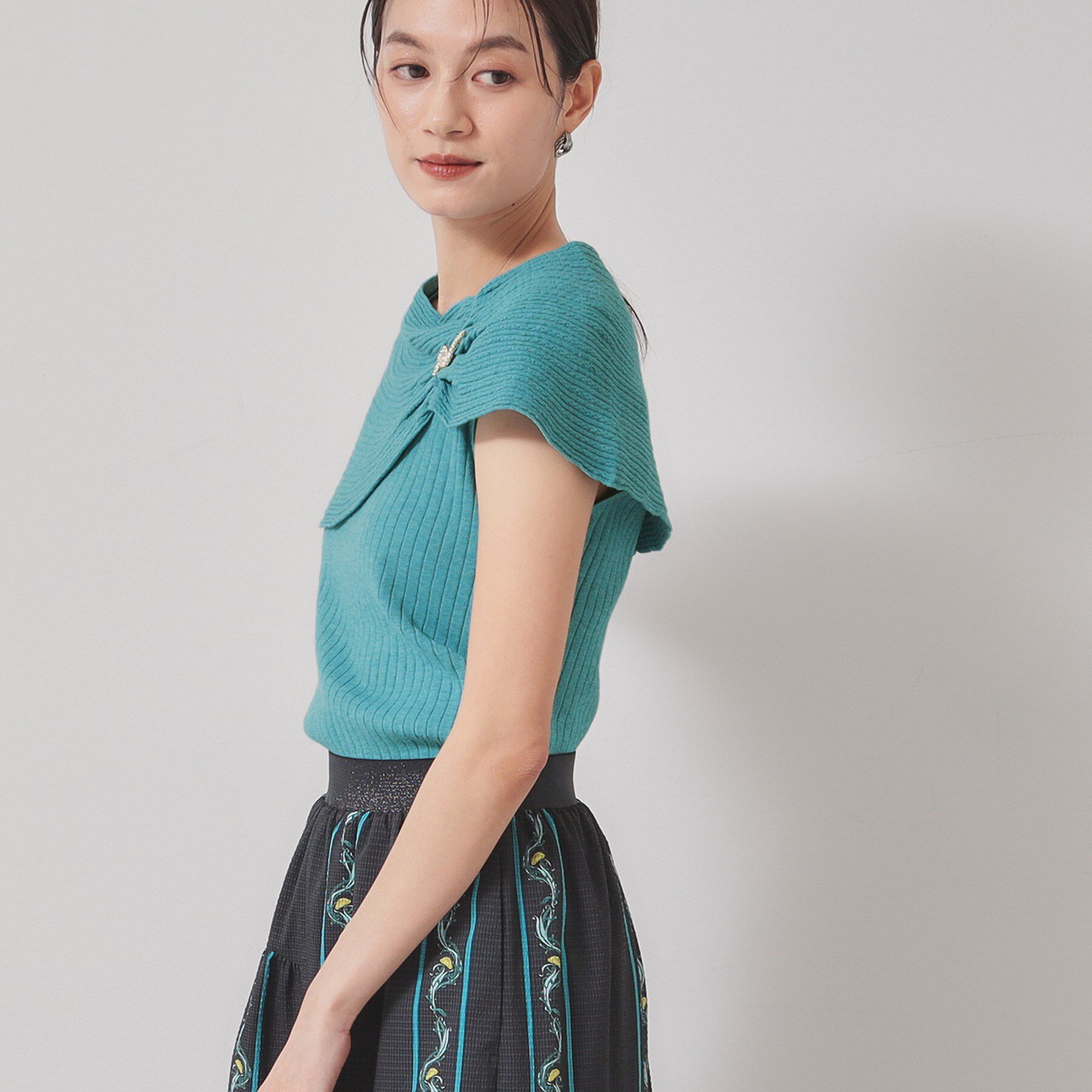 SunaUna「【2WAY】フレンチスリーブニット」|ニット・セーター|