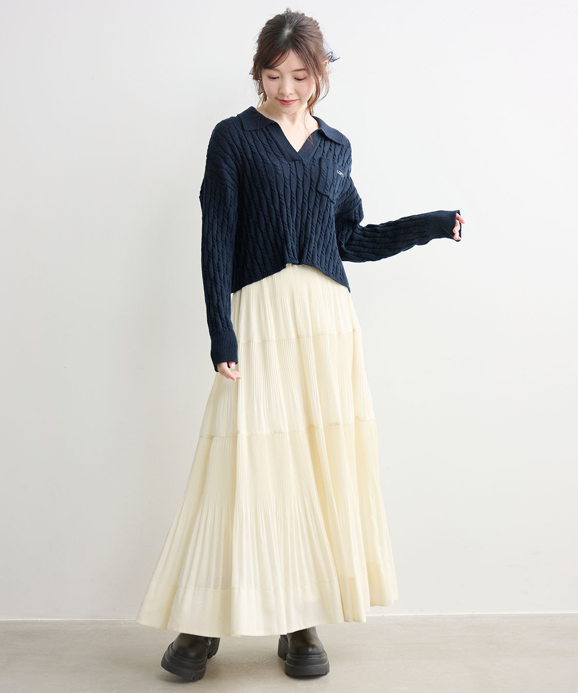 COCO DEAL「ティアードプリーツスカート」|スカート|