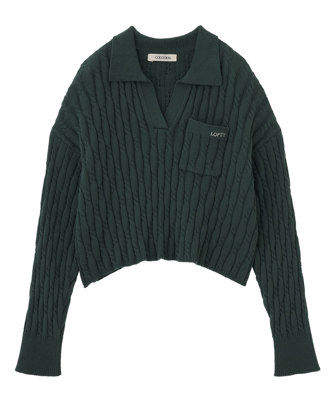 COCO DEAL「ケーブルスキッパーニット」|ニット・セーター|