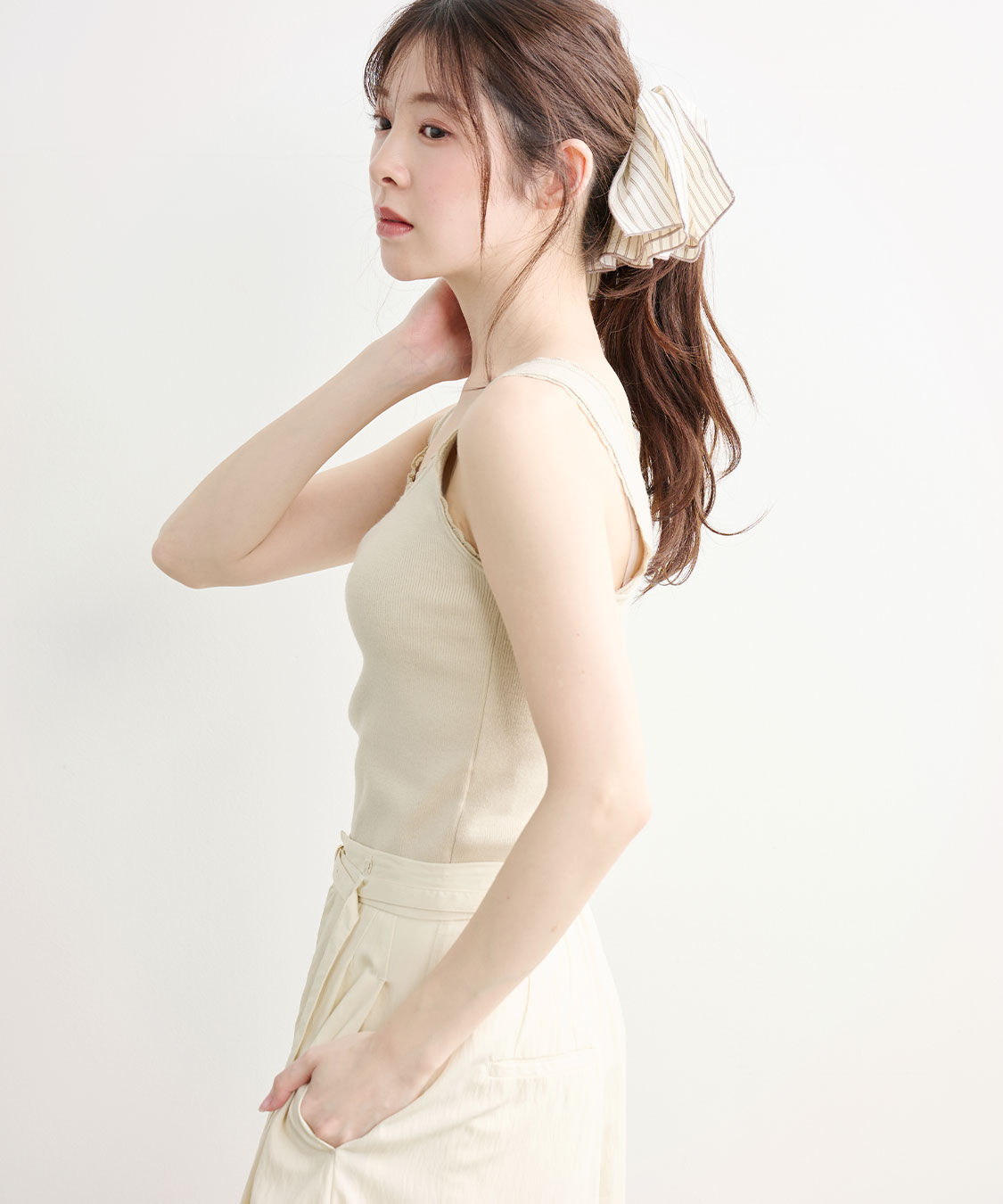 COCO DEAL「レーストリムニットタンクトップ」|ニット・セーター|