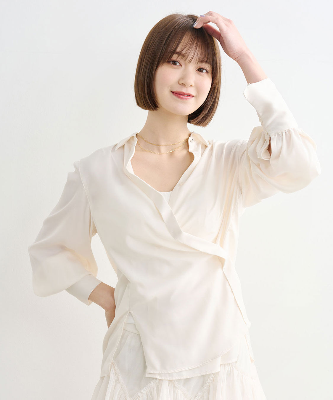 COCO DEAL「2WAYサテンシャツ」|シャツ・ブラウス|