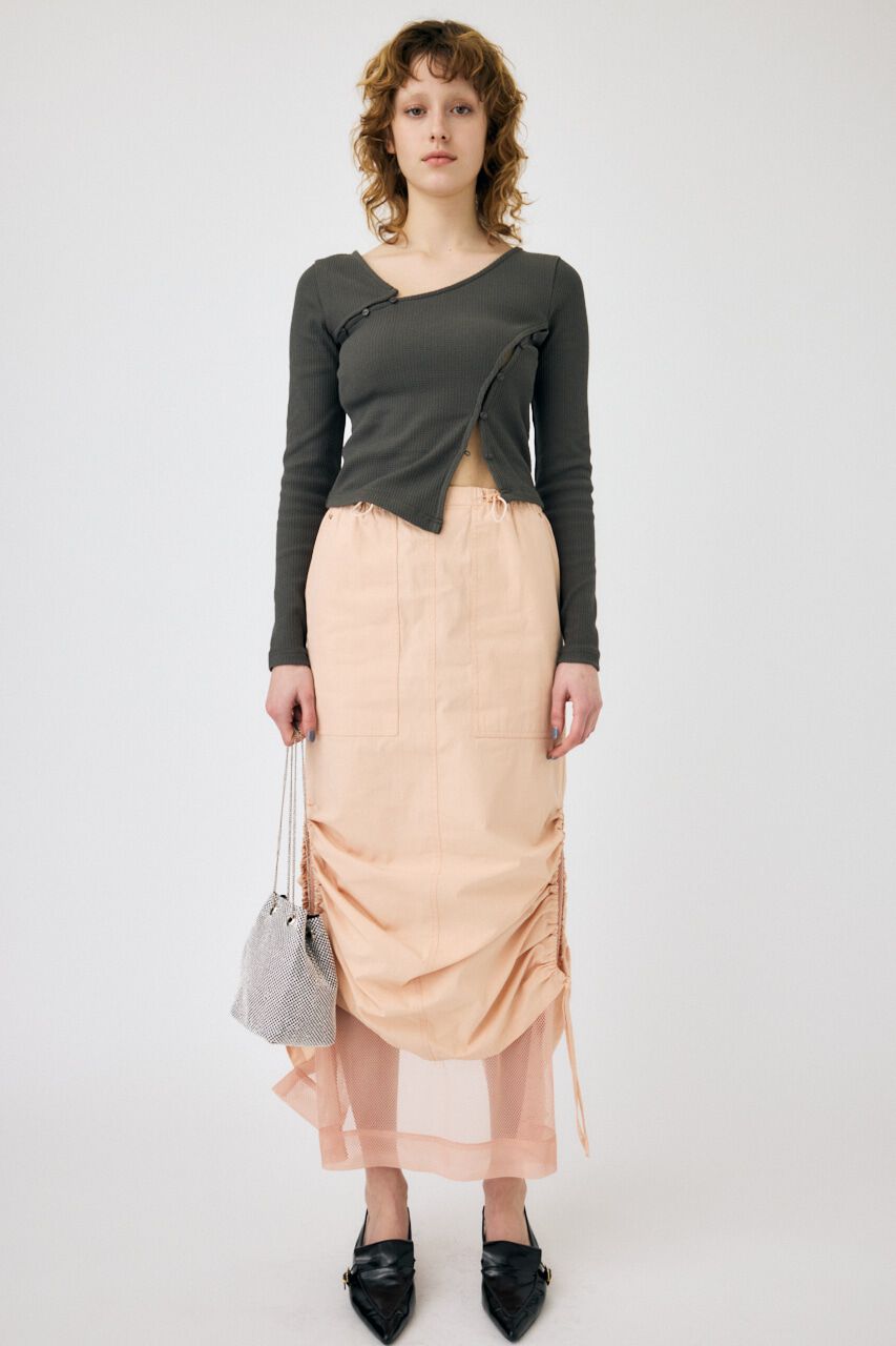 MOUSSY「MESH LAYERED CARGO スカート」|スカート|