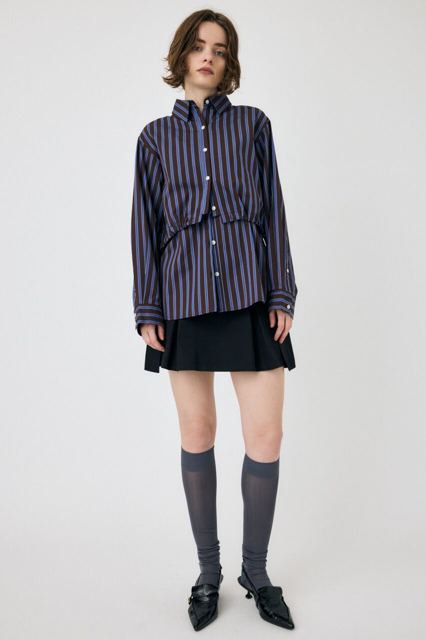 MOUSSY「MILITARY PLEATS スカート」|スカート|BLK