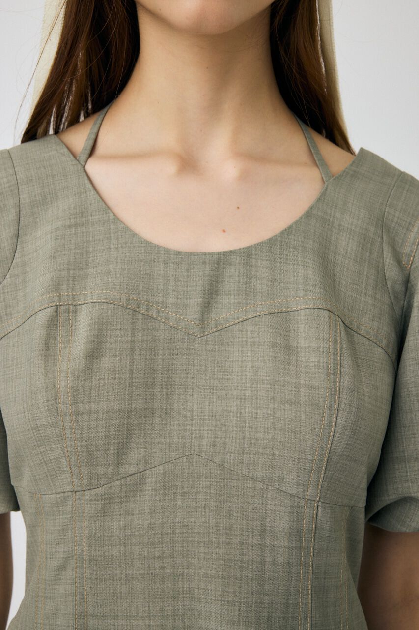 MOUSSY「COLOR STITCH ドレス」|ワンピース|