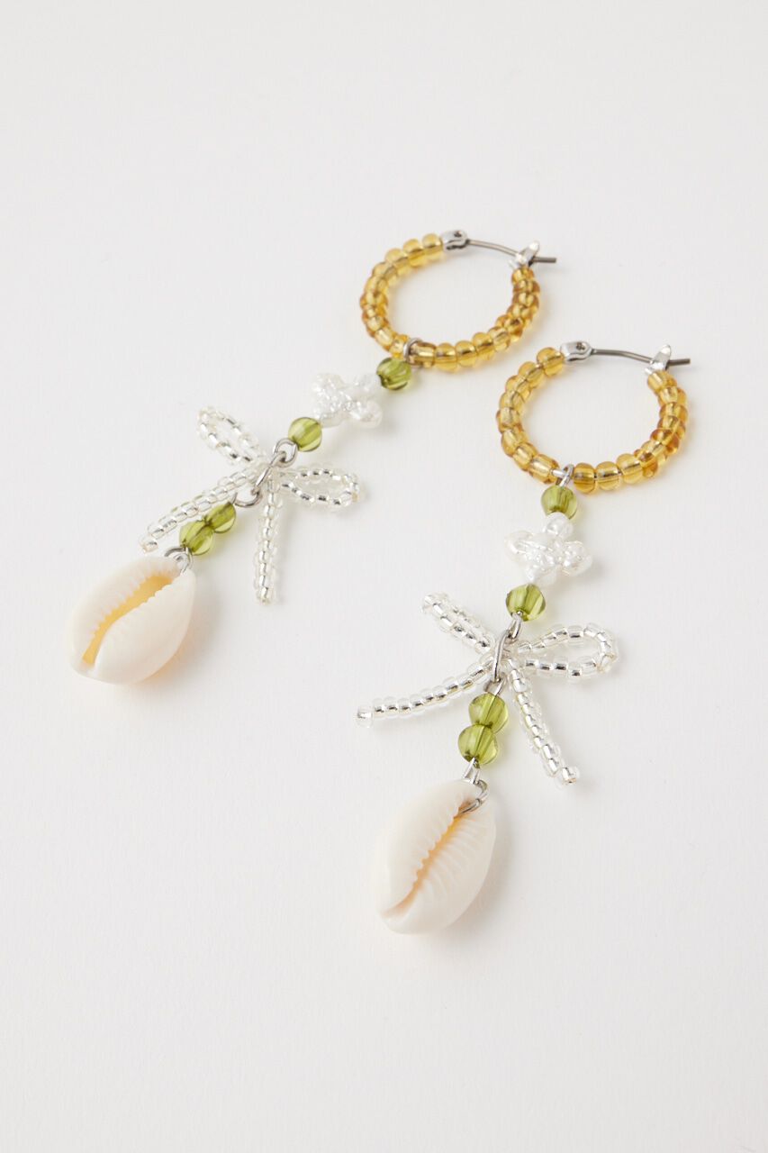MOUSSY「BEADED SHELL イヤリング」|ピアス|
