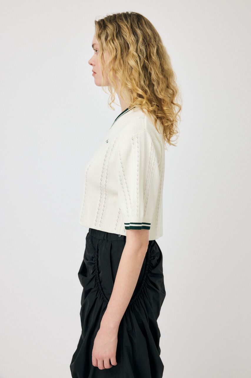 MOUSSY「MOUSSY CROPPED KNIT Tシャツ」|ニット・セーター|