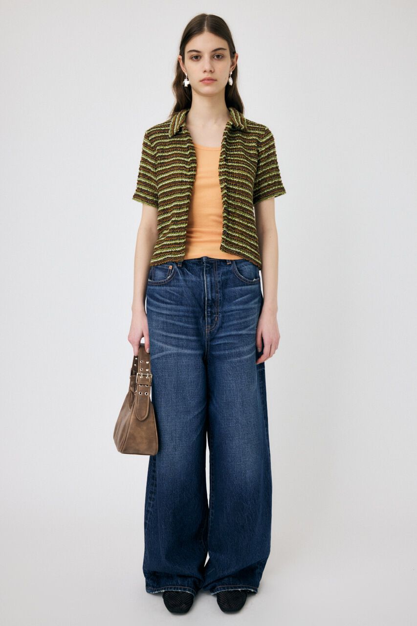 MOUSSY「MIX COLOR CROCHET シャツ」|シャツ・ブラウス|